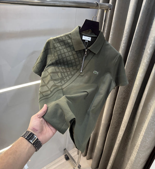 Lacost e Olive Logo Work Premium Polo T-Shirt