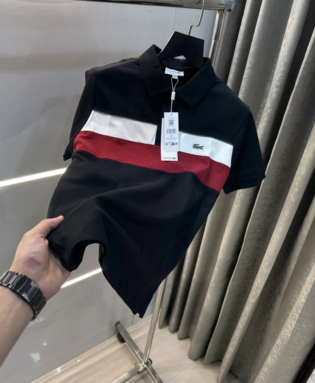 Lacost e Black Logo Work Premium Polo T-Shirt