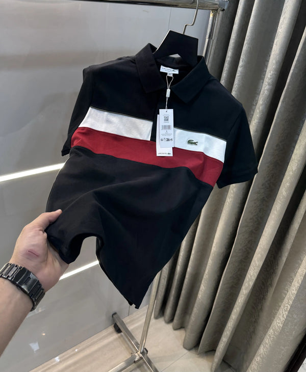 Lacost e Black Logo Work Premium Polo T-Shirt