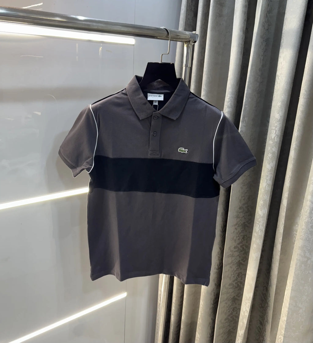 Lacost e Grey Logo Work Premium Polo T-Shirt