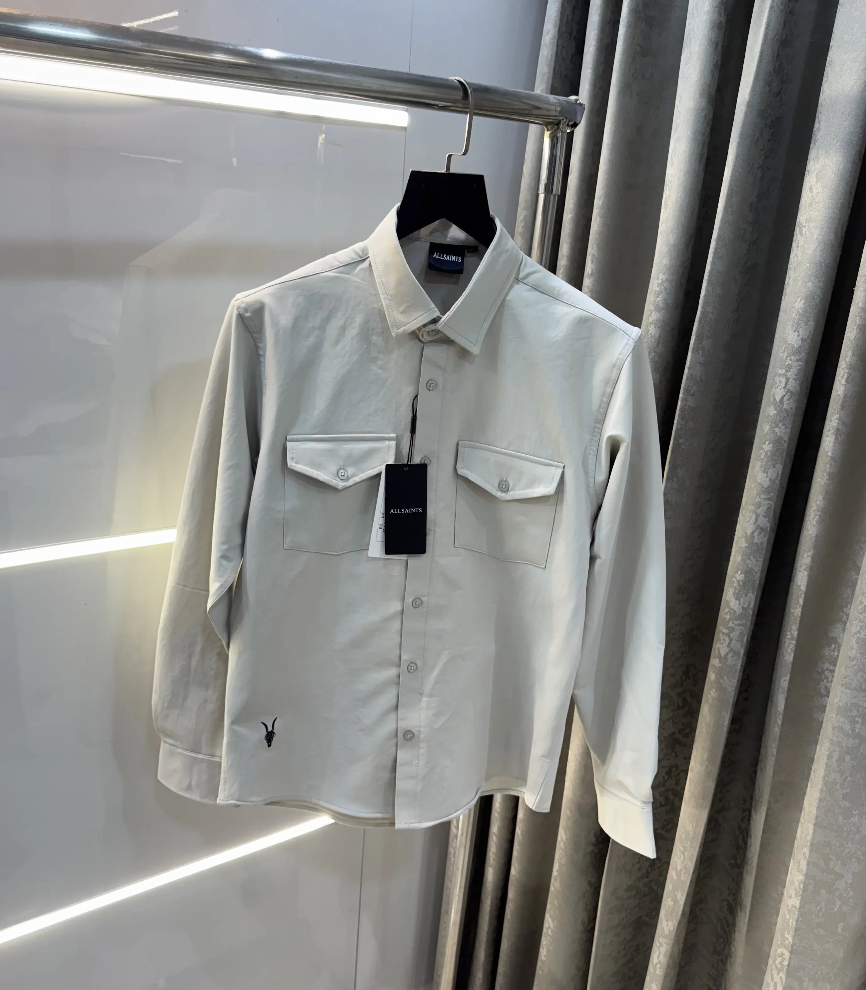 All Saints Cream Imported Cargo Shirt Main image