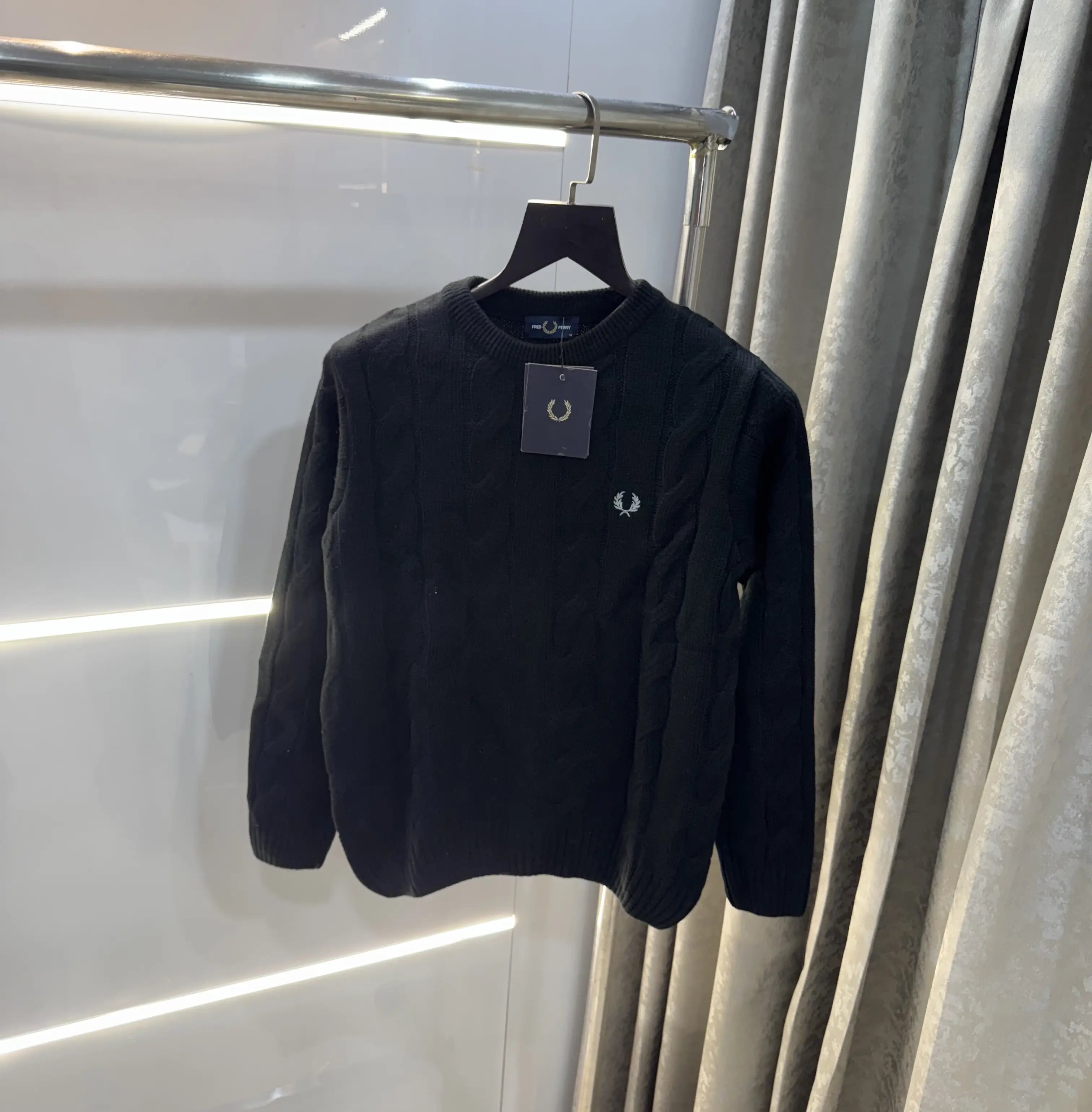 Fredperry Black Embroidery Logo Imported Pull Over Main image