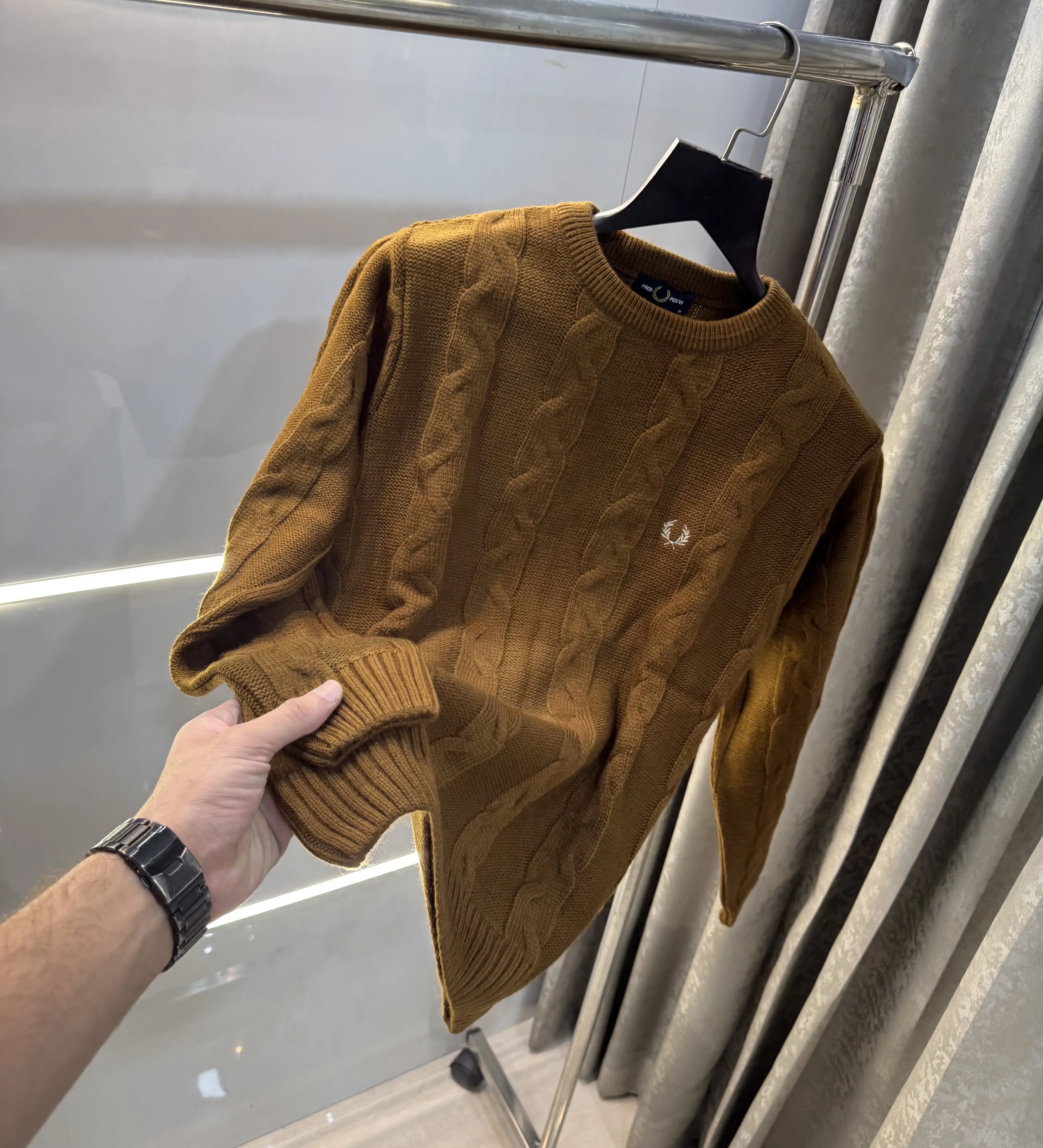 Fredperry Light Brown Embroidery Logo Imported Pull Over Secondary image