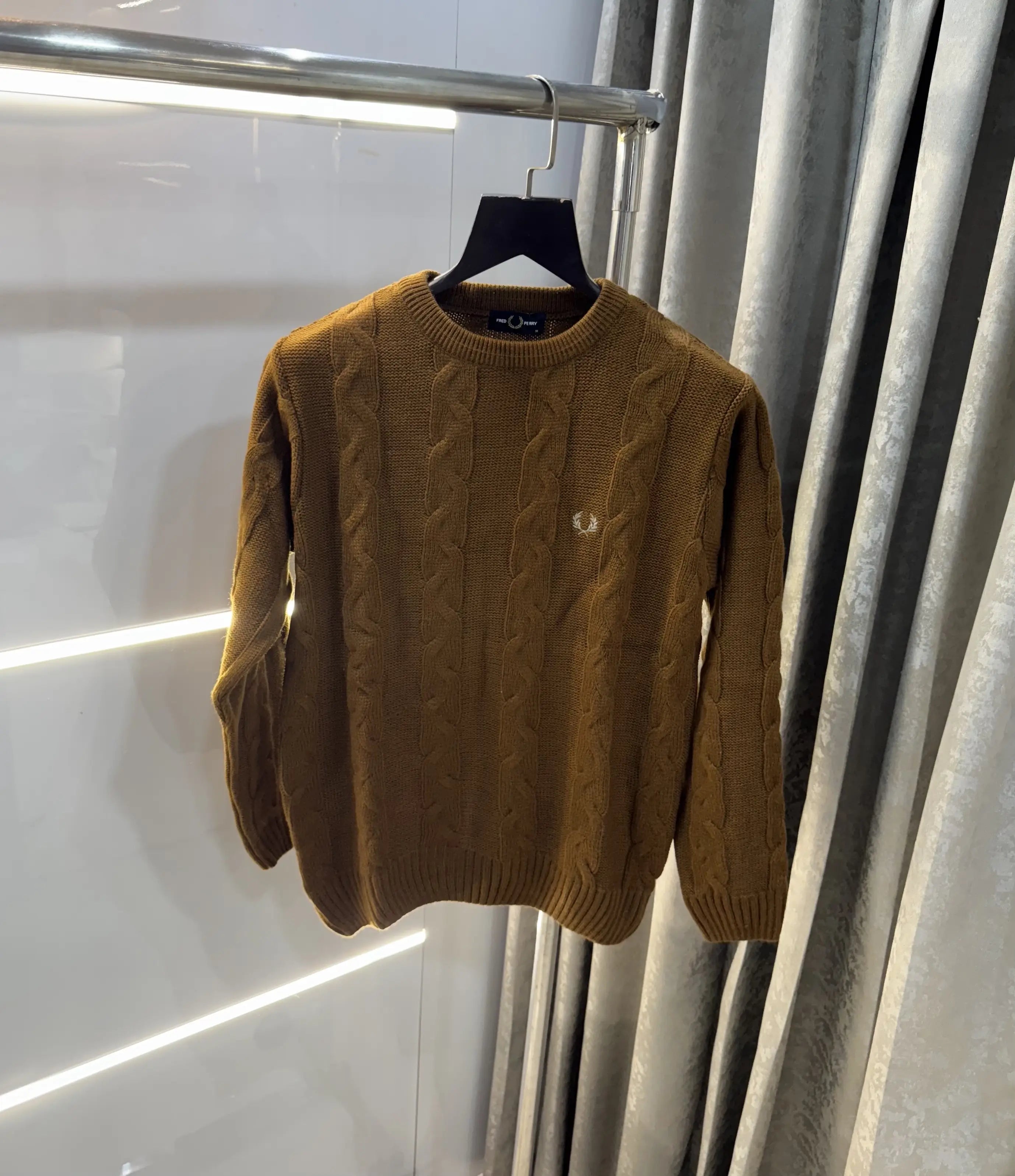 Fredperry Light Brown Embroidery Logo Imported Pull Over Main image