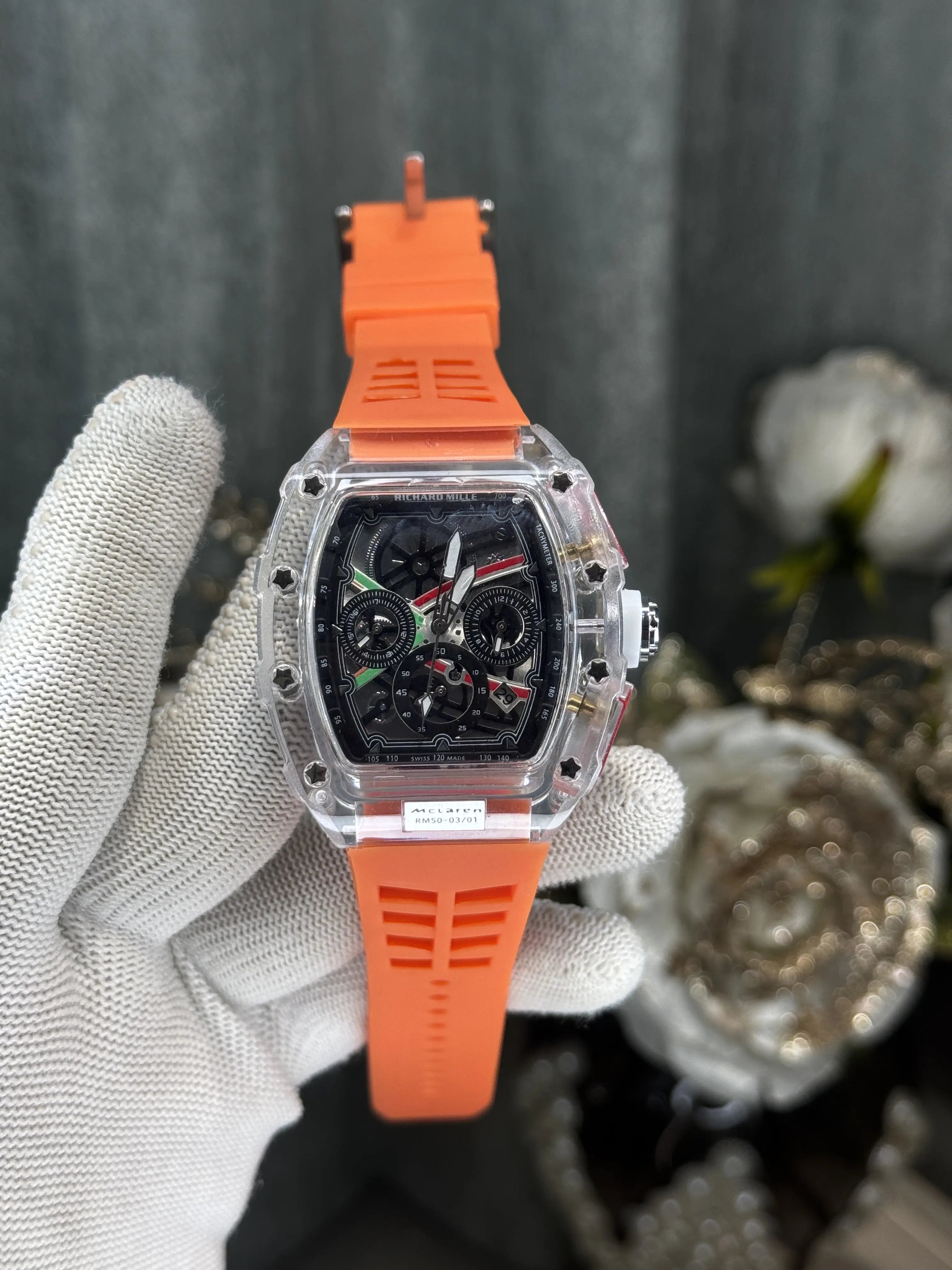 Richard Mille Mc Laren Orange Chronograph Premium Watch