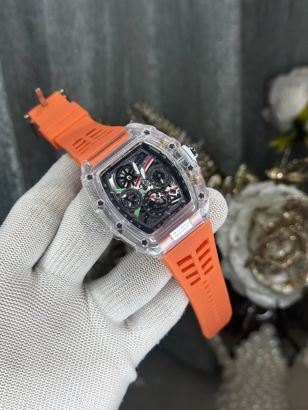Richard Mille Mc Laren Orange Chronograph Premium Watch