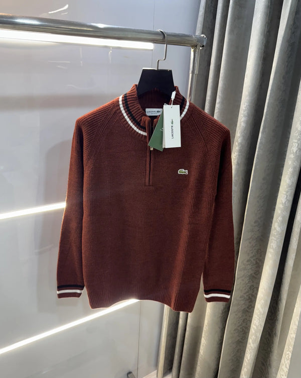 Lacost e Wine Zip Imported Pull Over