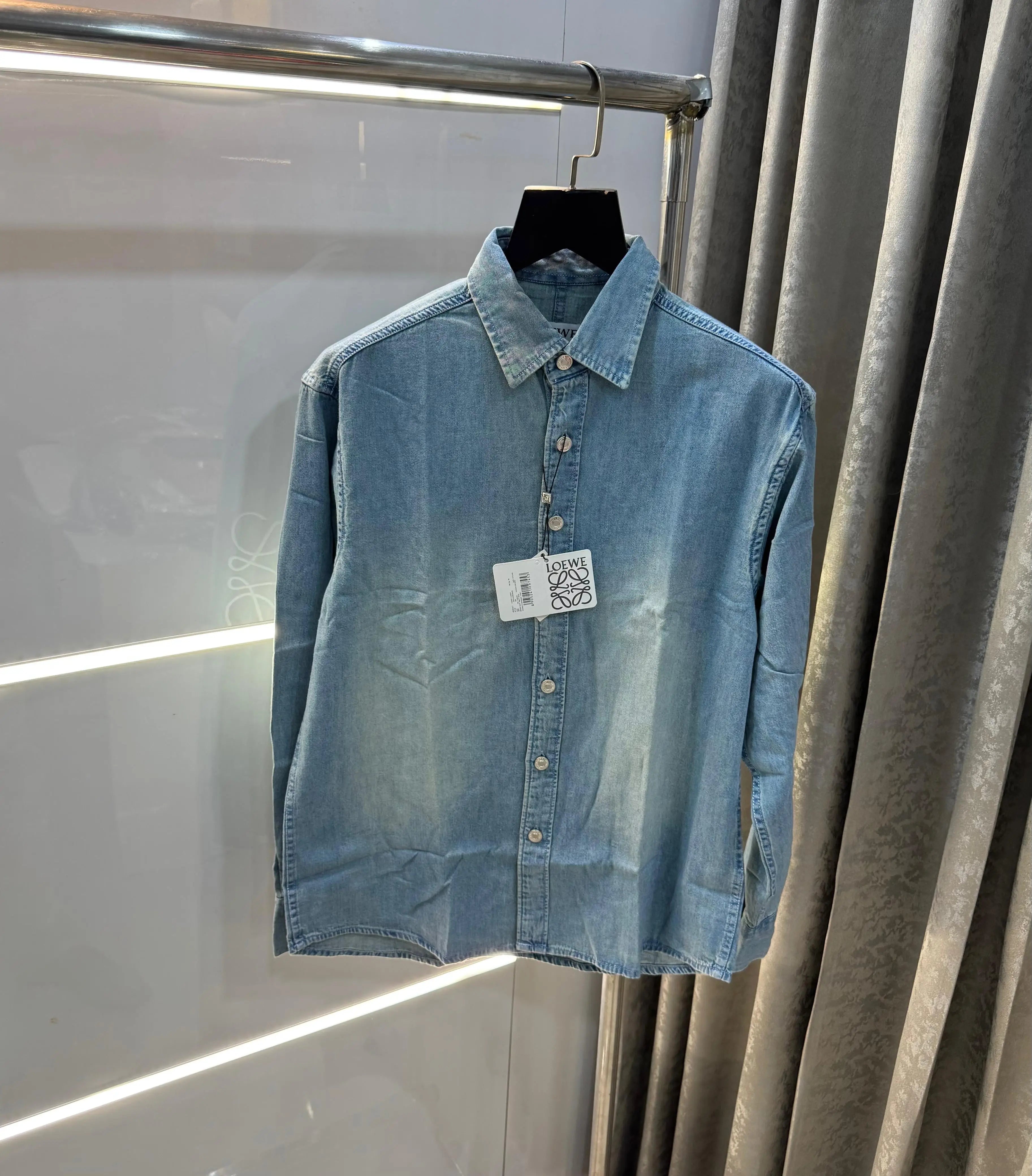LOEwe Greenish Designer Imported Denim Jacket Main image