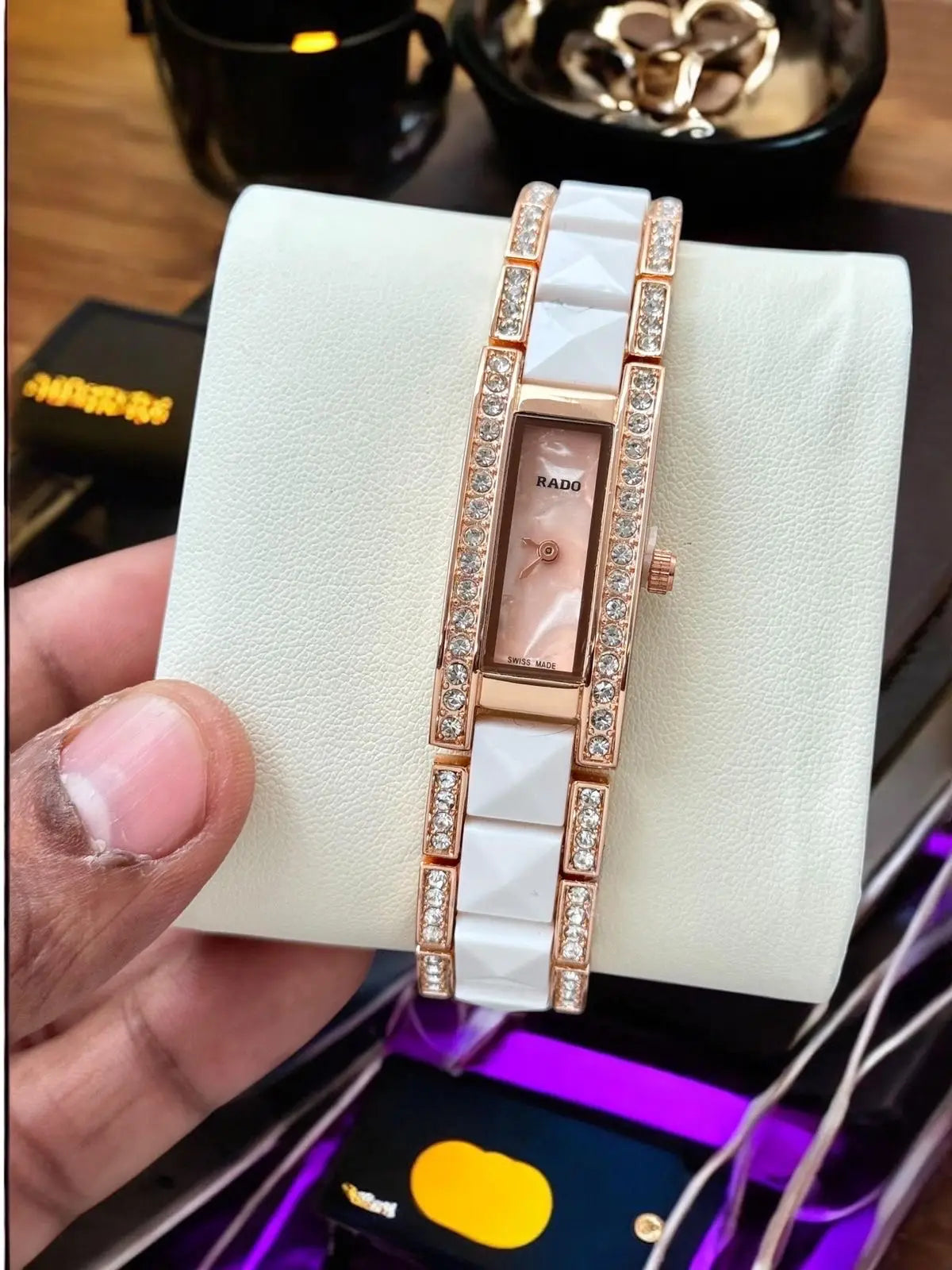 Rad o White Pink Premium Ladies Watch