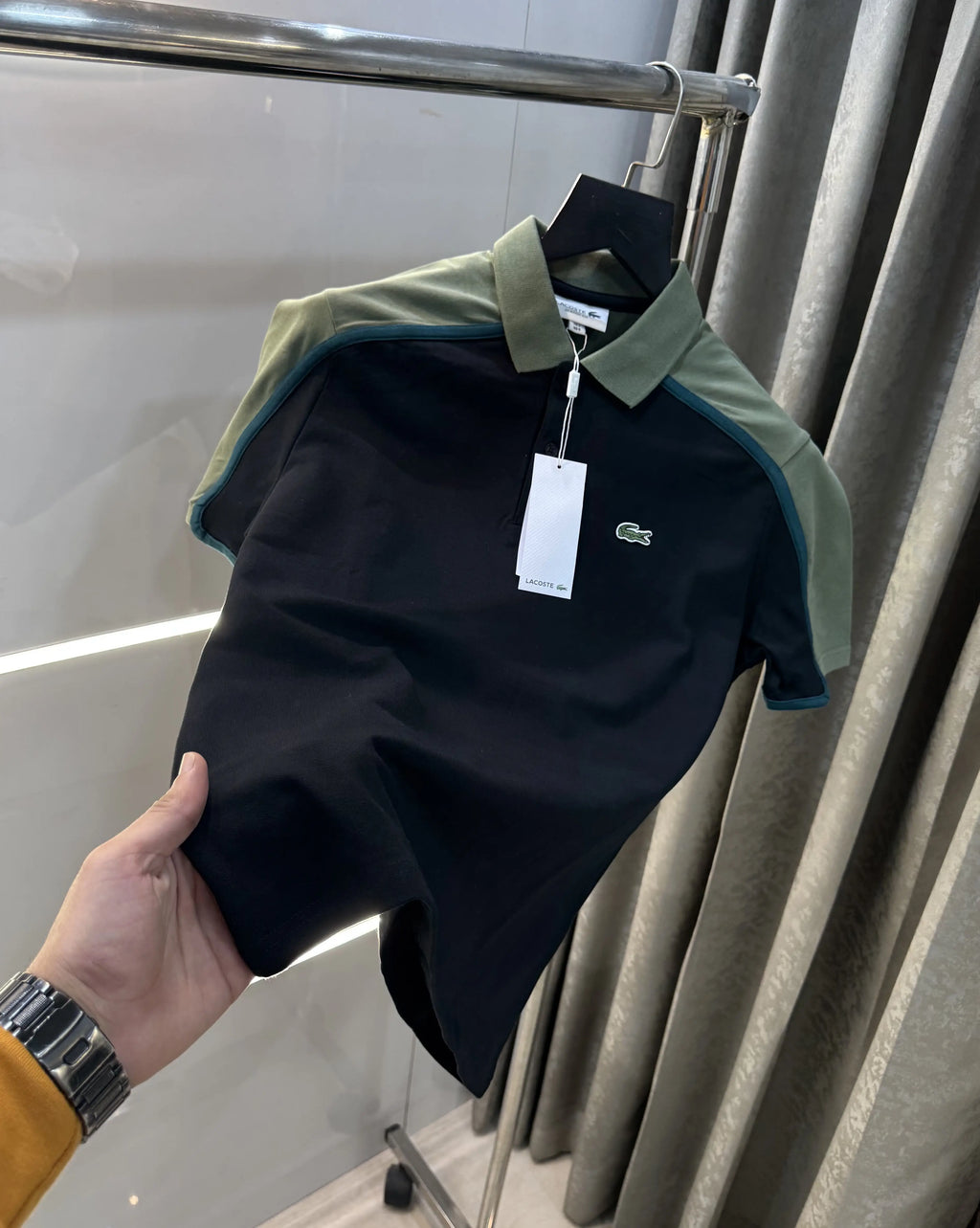 Lacost e Black Logo Work Premium Polo T-Shirt
