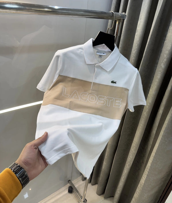 Lacost e White Logo Work Premium Polo T-Shirt