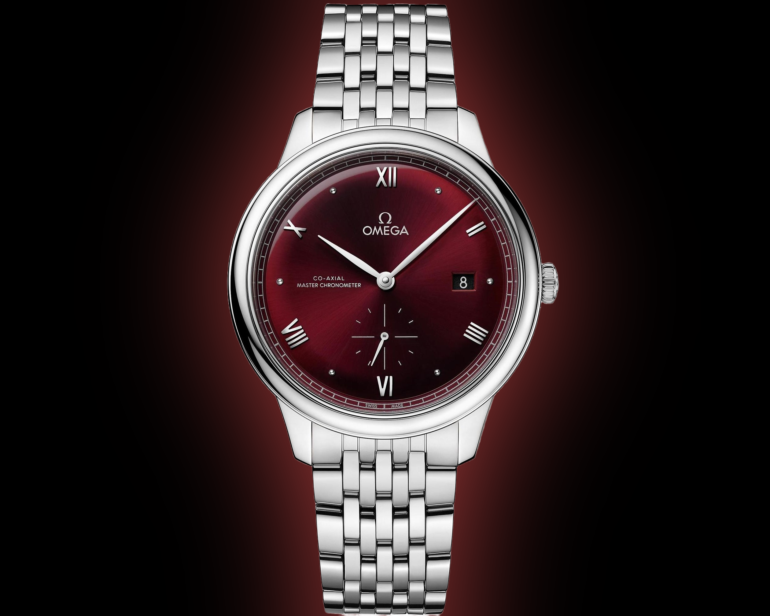 omega De Ville Prestige Silver Red Main image