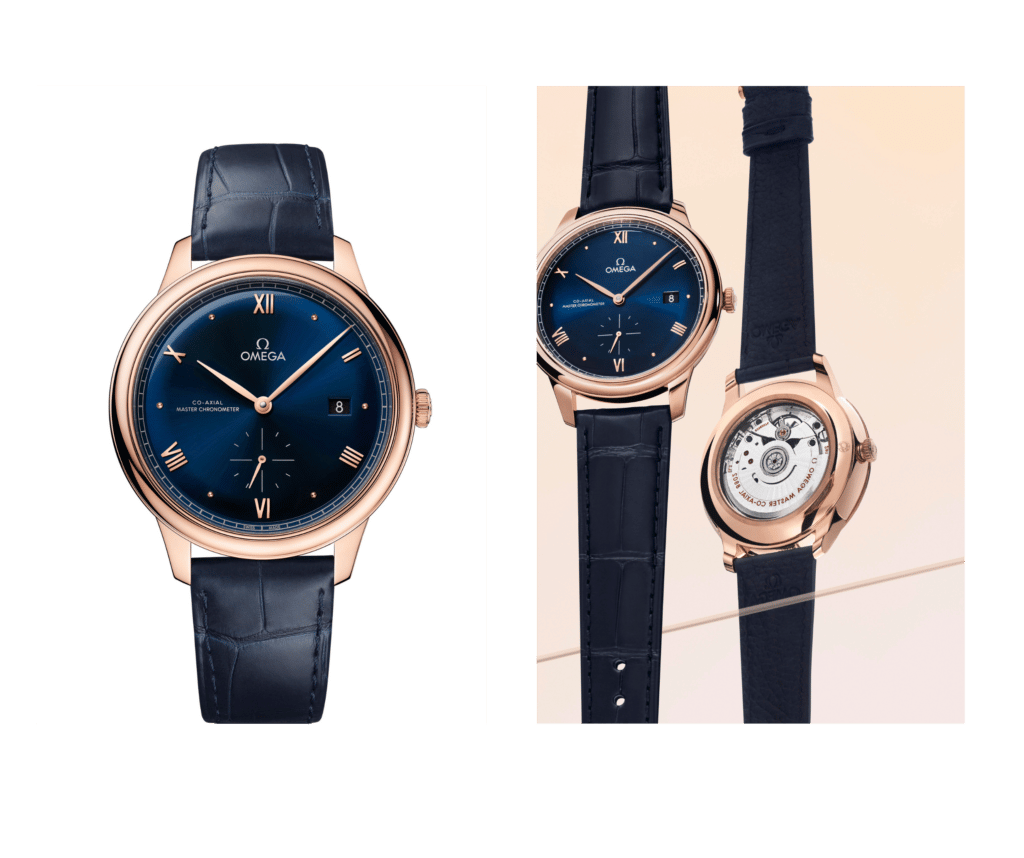 Omega De Ville Rosegold Blue Leather Automatic