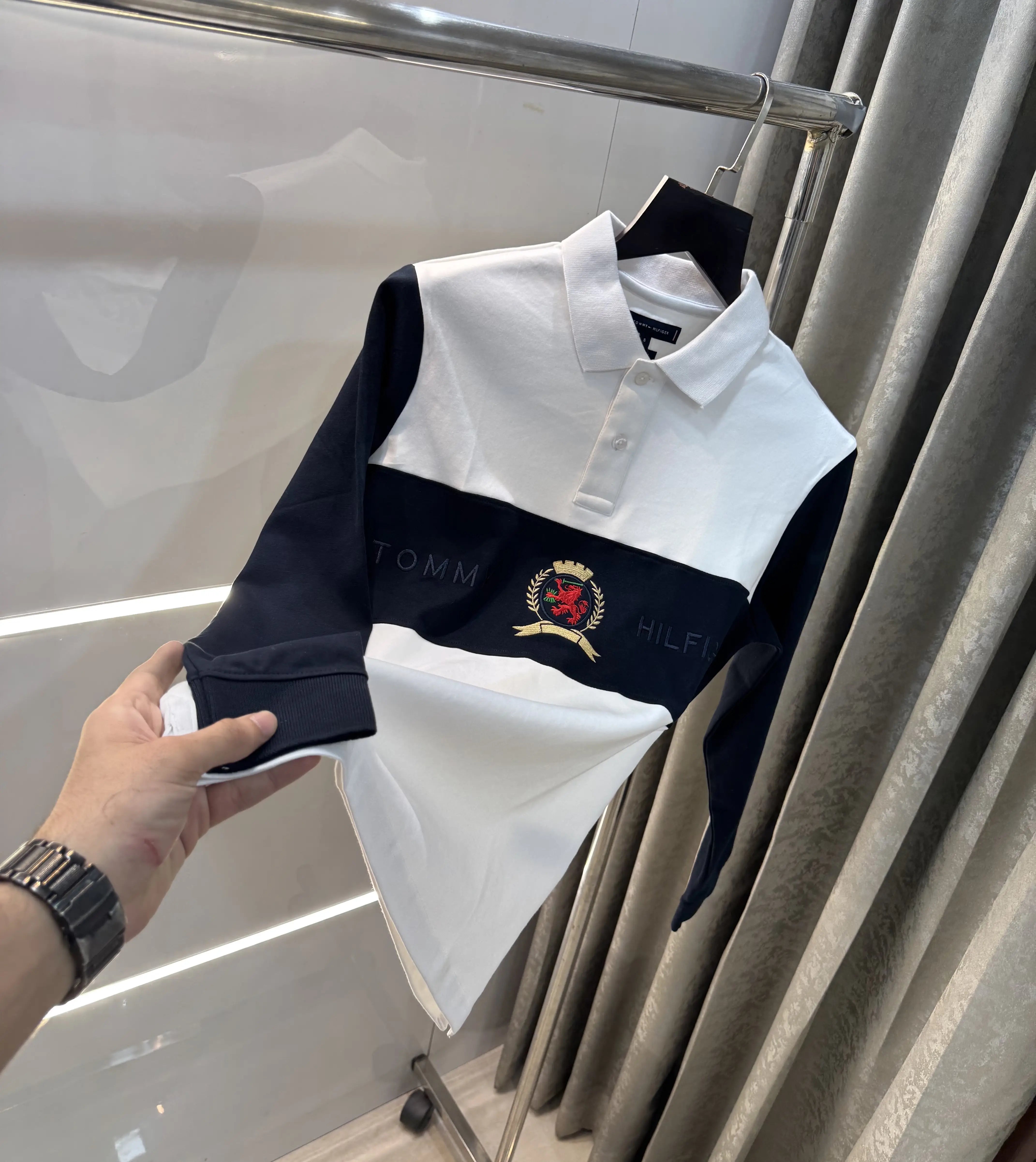 Tomm y Hilfiger White Logo Work Premium Full Sleeve Polo T-Shirt Secondary image