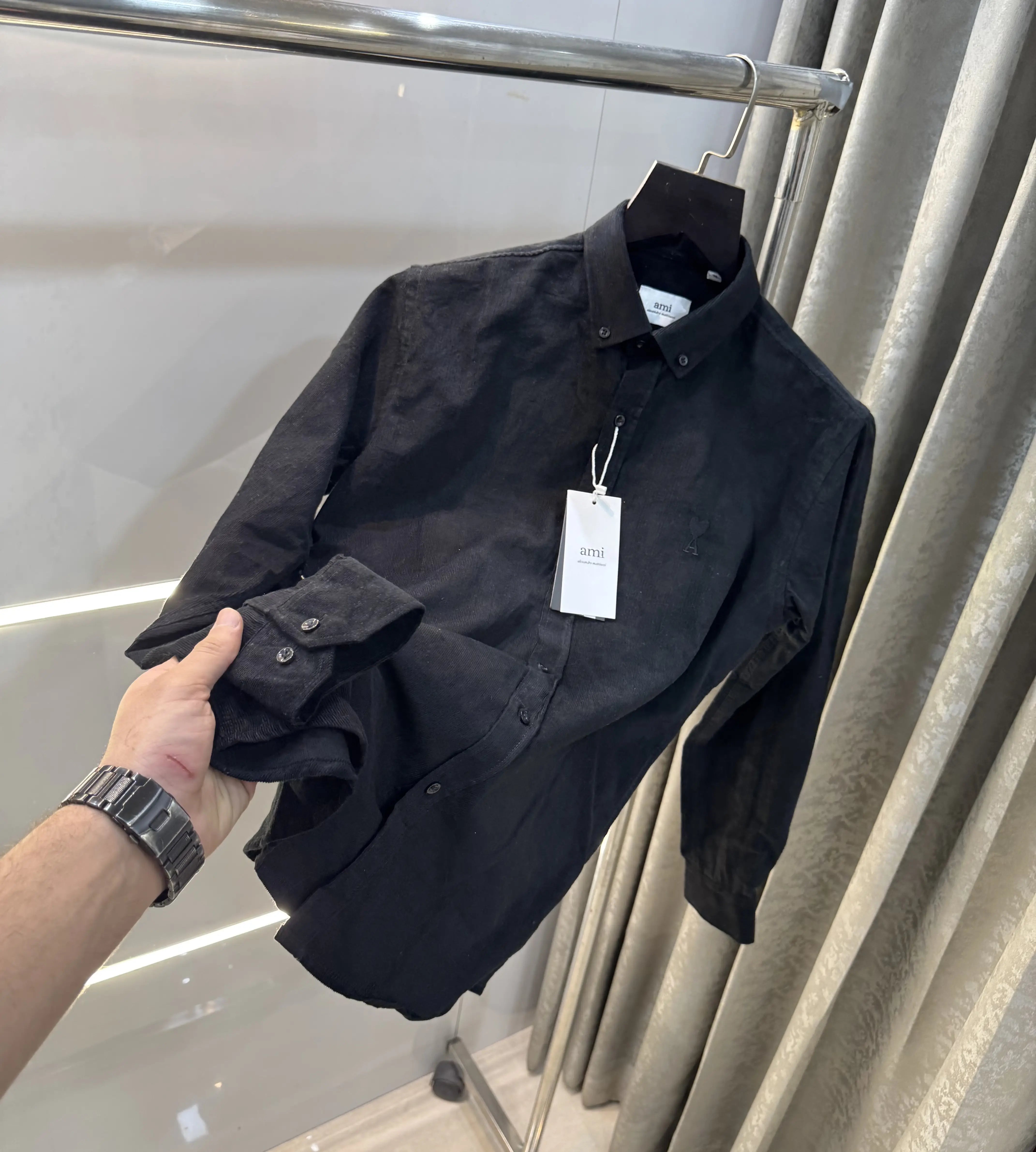 Ami Paris Black Embroidry Logo Premium Shirt Secondary image