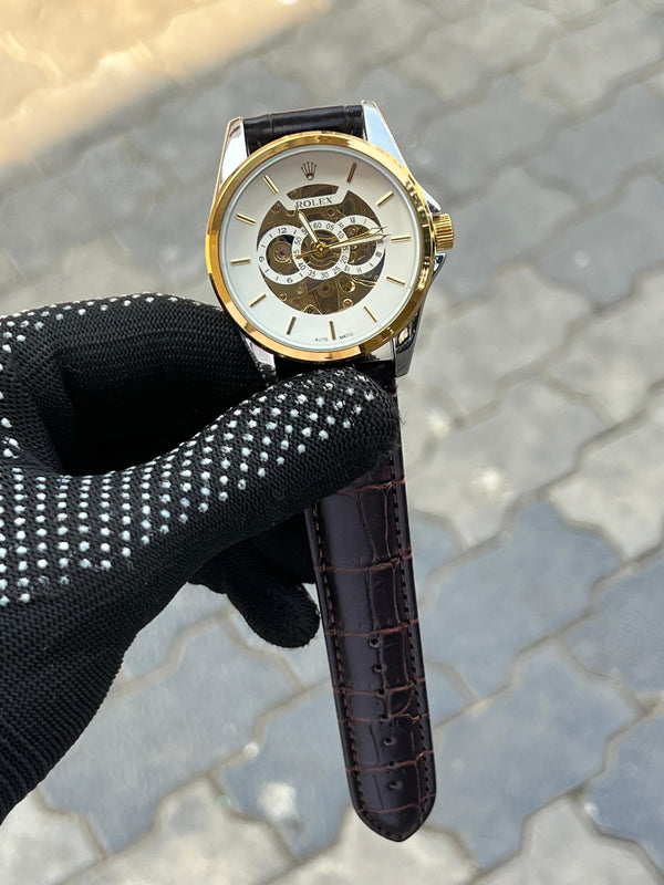 Rolex Automatic Belt Brown