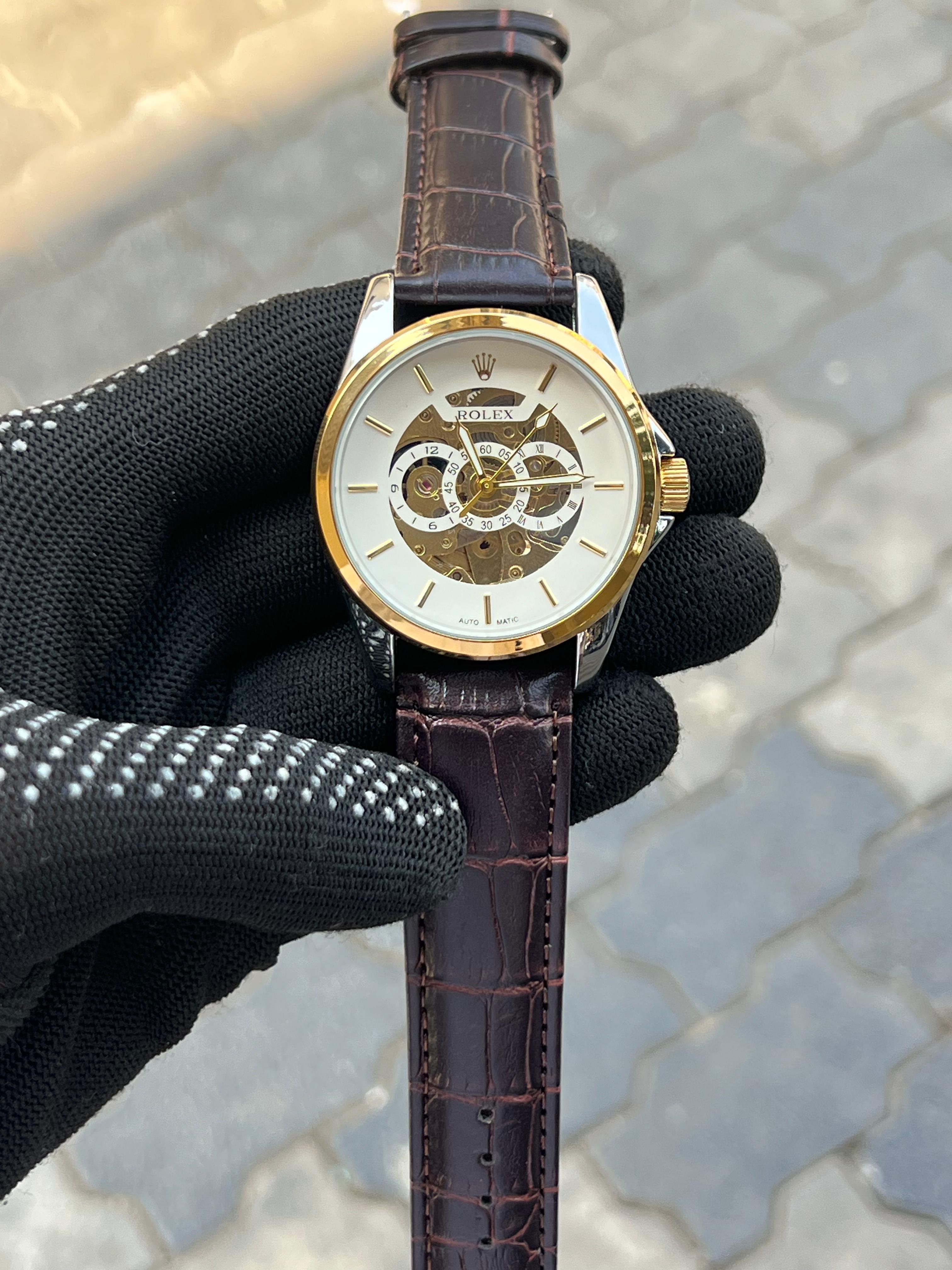 Rolex Automatic Belt Brown