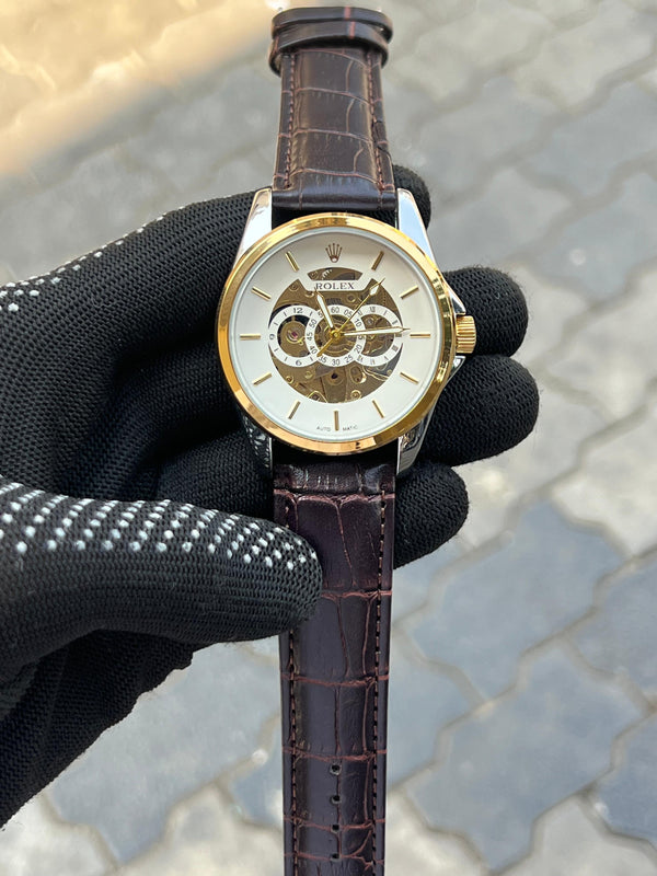 Rolex Automatic Belt Brown