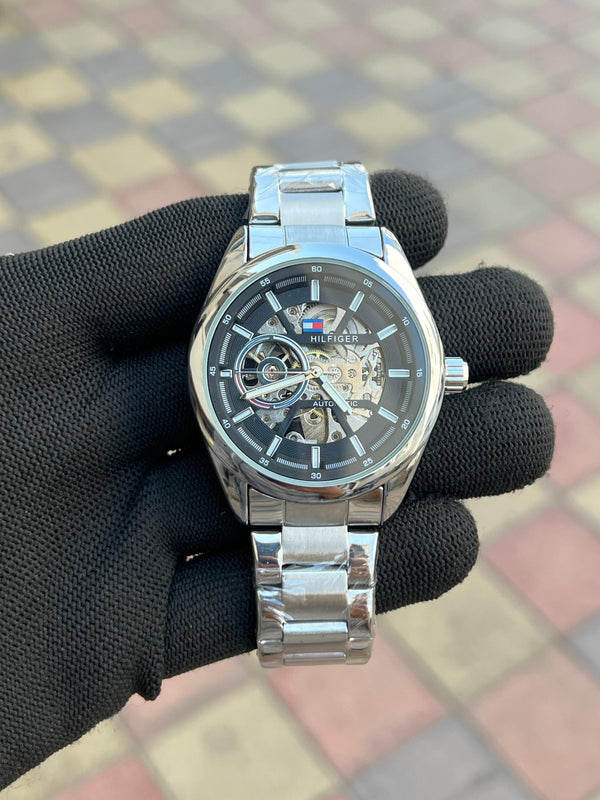 Tommy Hilfiger Automatic Silver Black