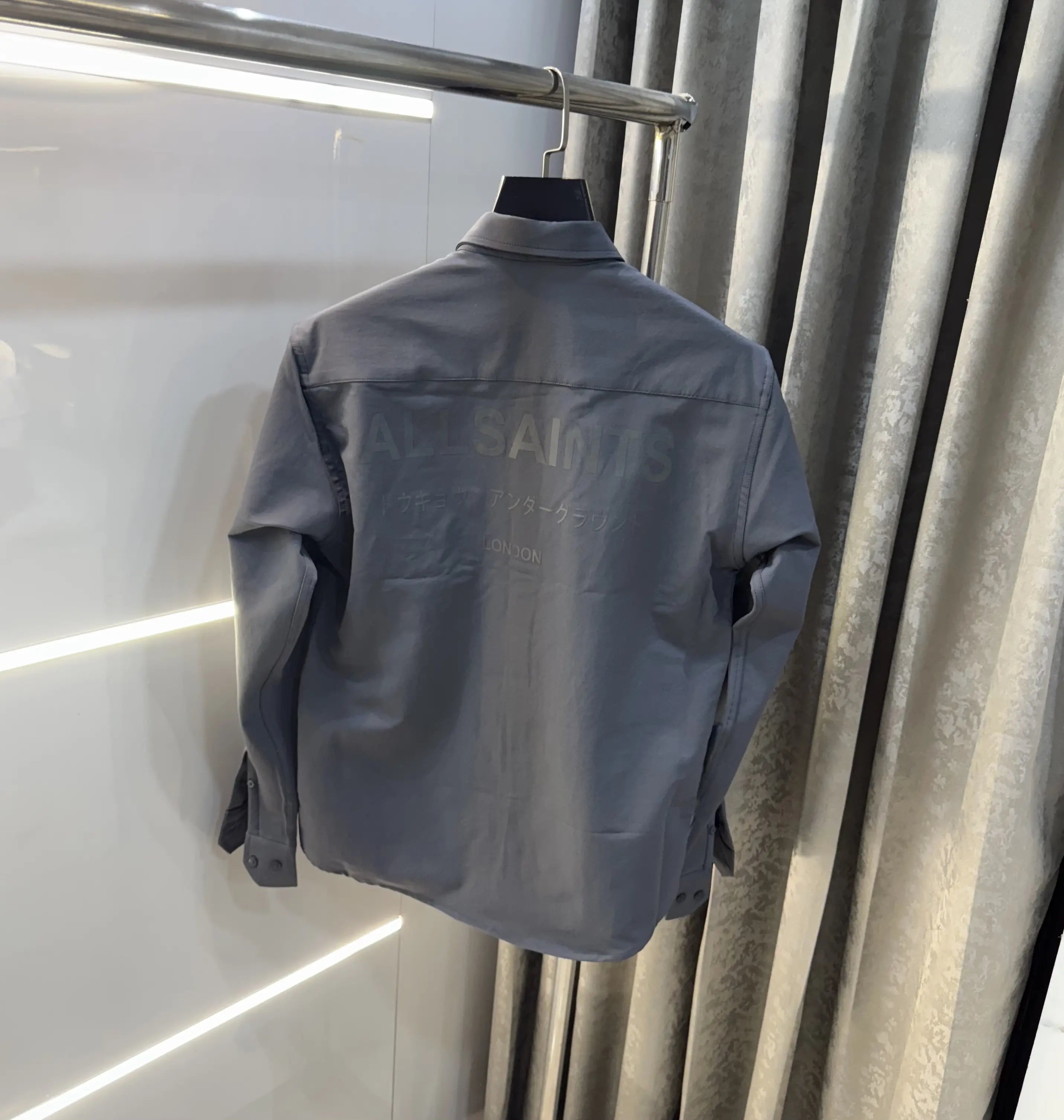 All Saints Dark Grey Imported Cargo Shirt Secondary image