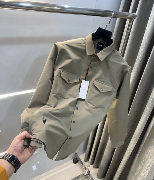 All Saints Olive Green Imported Cargo Shirt