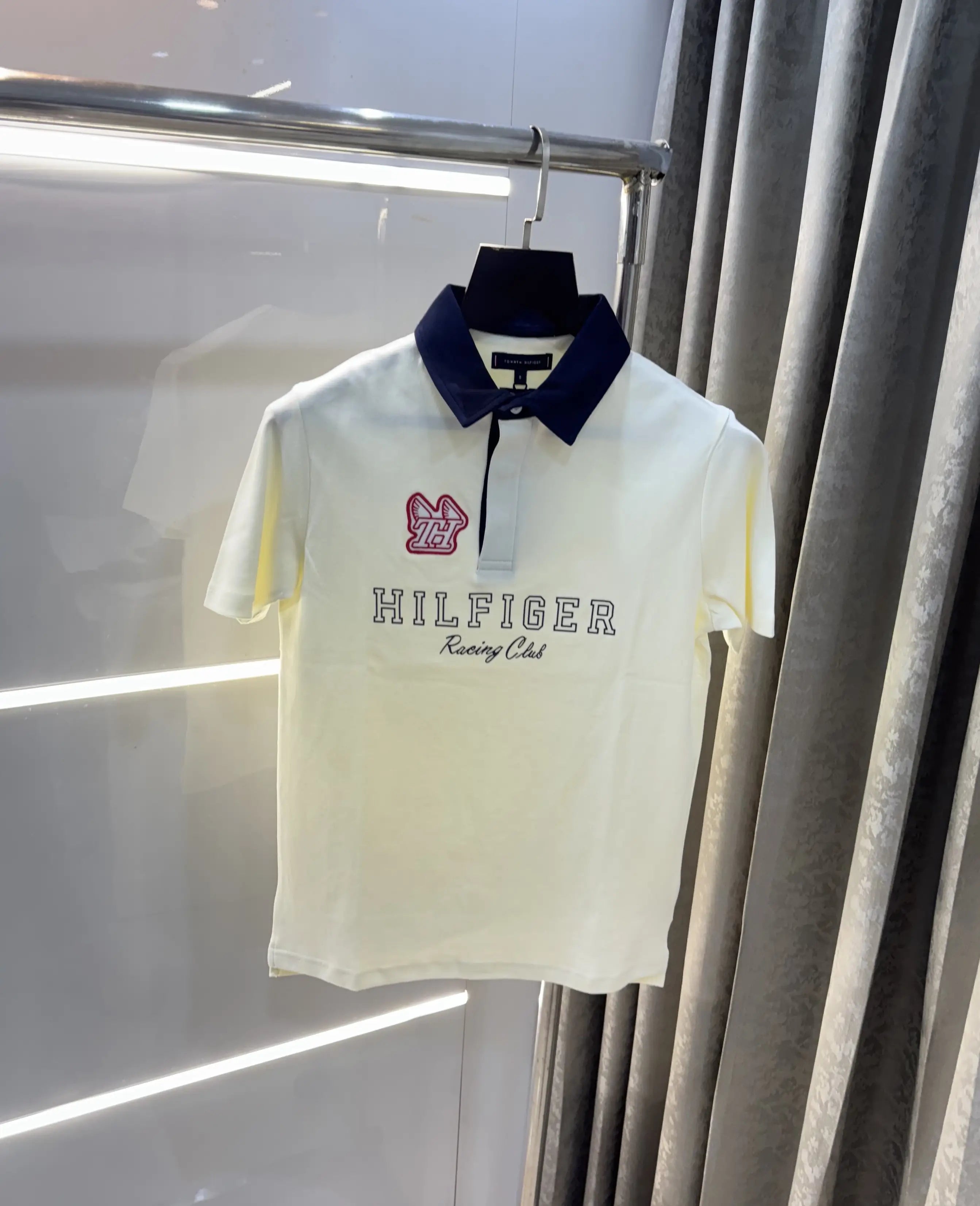 Tommy  Hilfiger Cream Logo Work Premium Polo T-Shirt