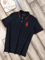 Tomm y  Hilfige r Navy Blue Logo Work Premium Polo T-Shirt