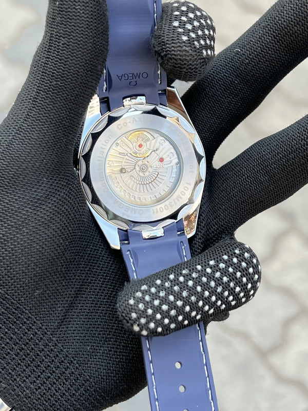 Omega Sea Master Blue Quartz Back Open