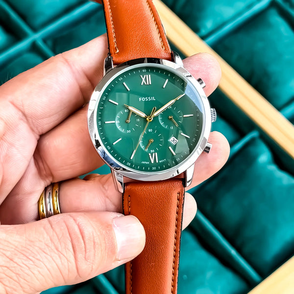 FOSSIL_CRONOGRAPH_SILVER-GREEN