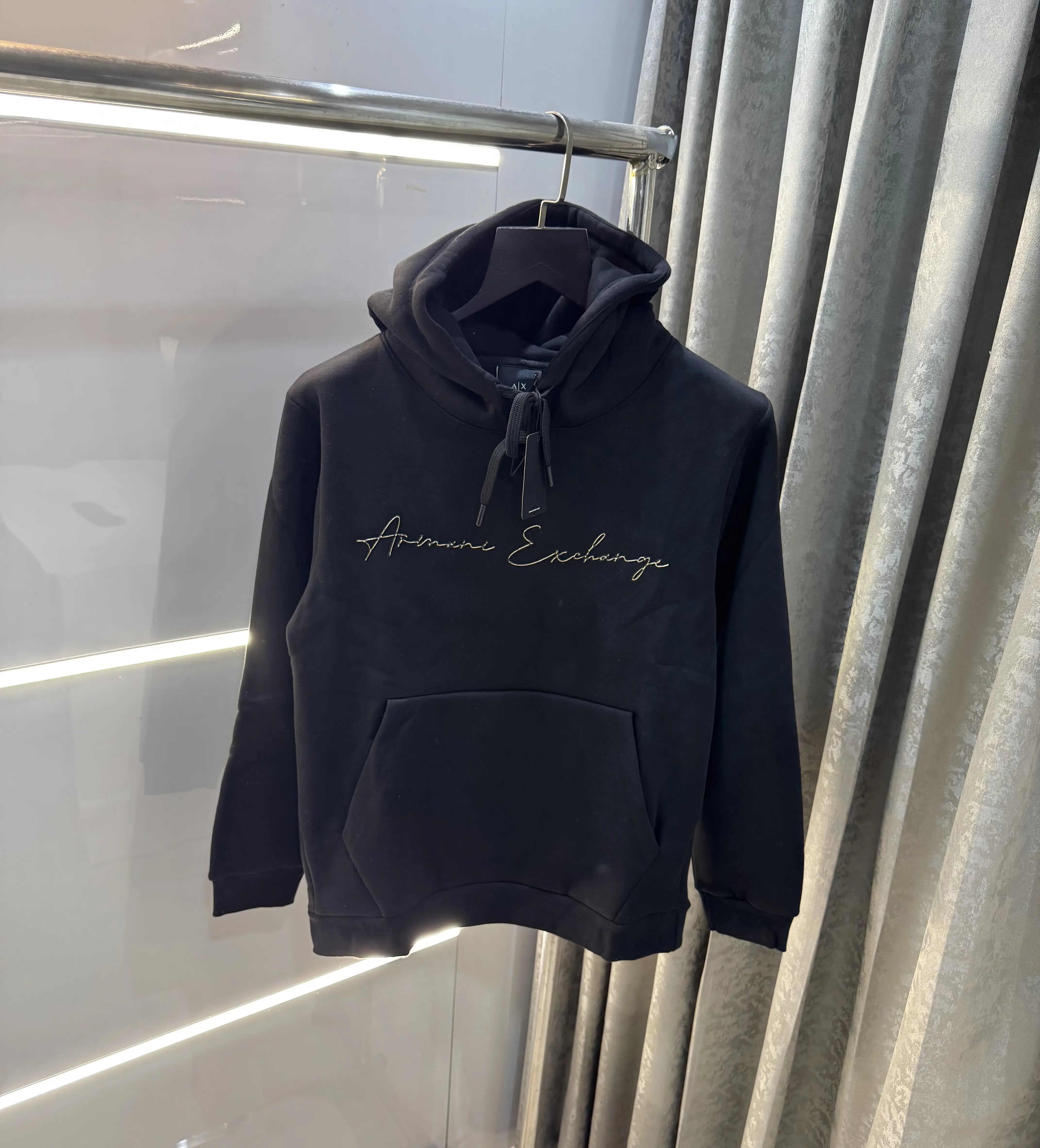 Arman i E_x!chage Black Logo Work Imported Hoodie Main image