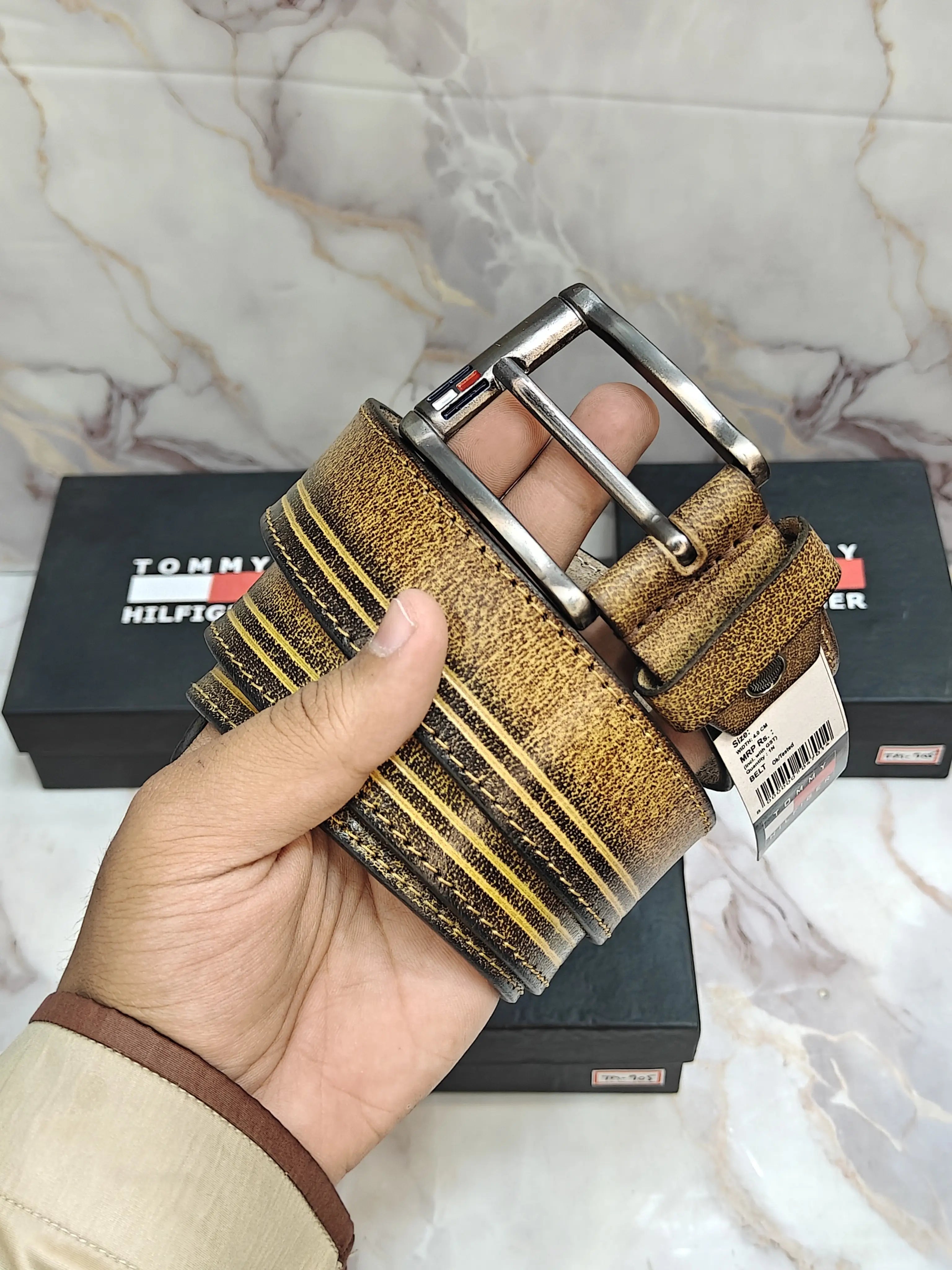 TOMMY IMP LEATHER PREMIUM QUALITY BELT WITH OG BOX TM-909