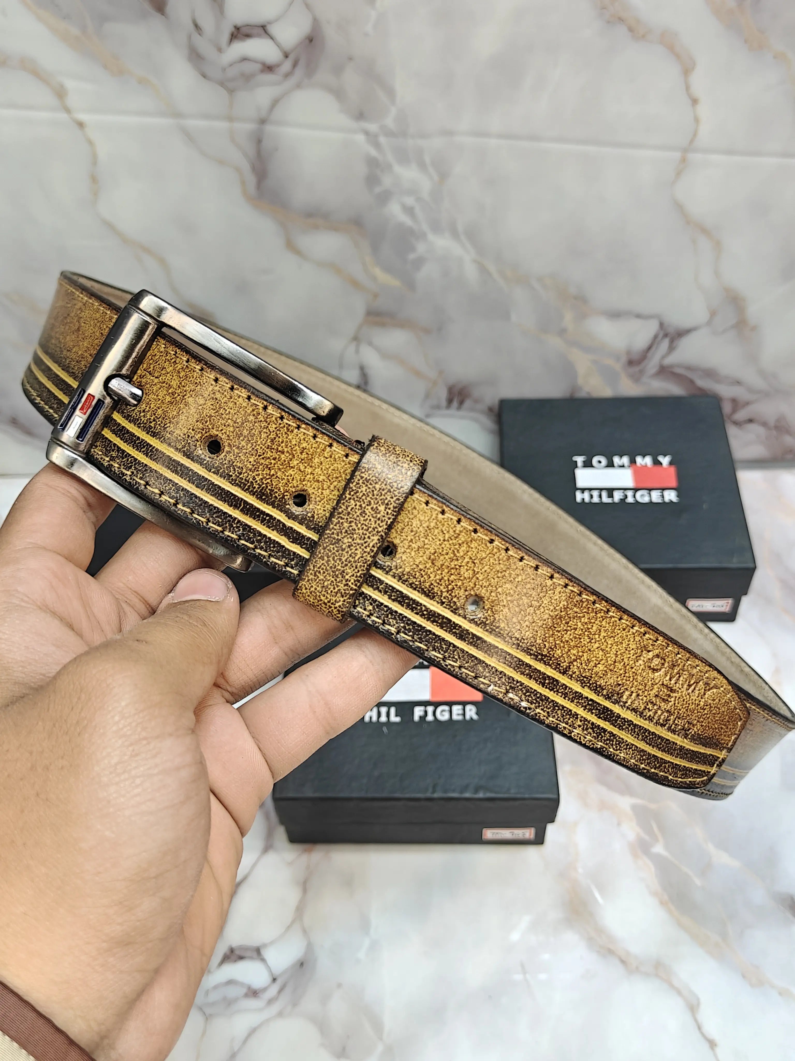 TOMMY IMP LEATHER PREMIUM QUALITY BELT WITH OG BOX TM-909