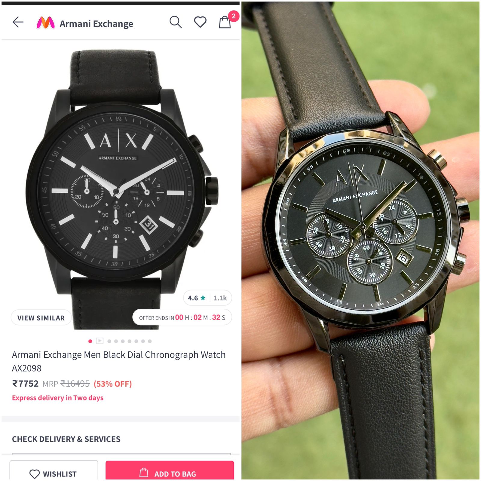Armani E-Xchange Black