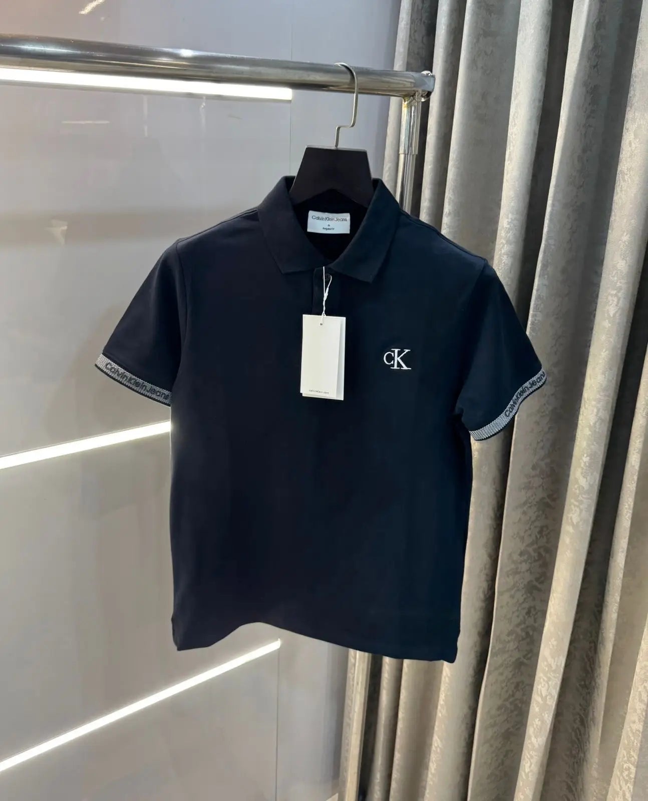 Calvin  Klein Navy Premium Polo T-Shirt Secondary image