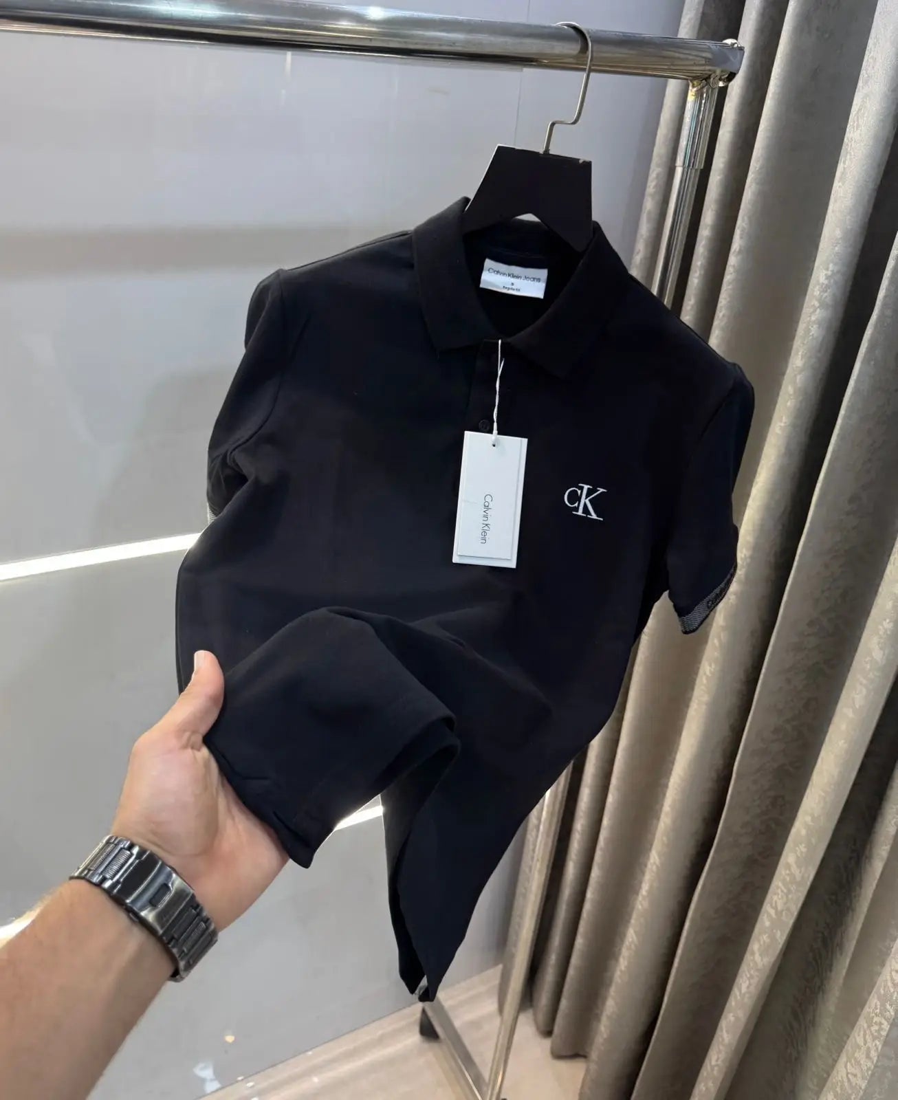 Calvin  Klein Black Premium Polo T-Shirt Secondary image
