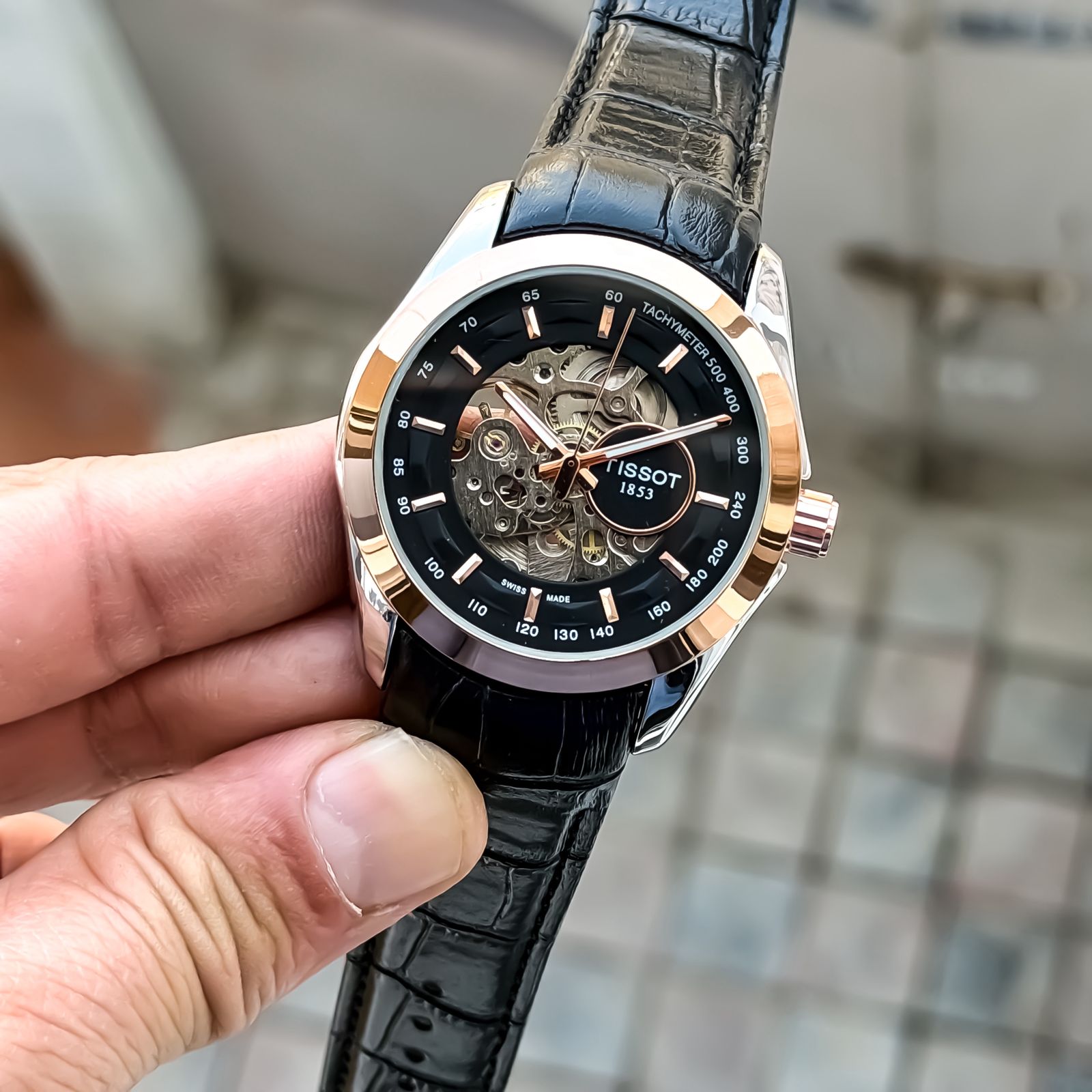 TISSOT_AUTO_ROSE-BLACK_LEATHER