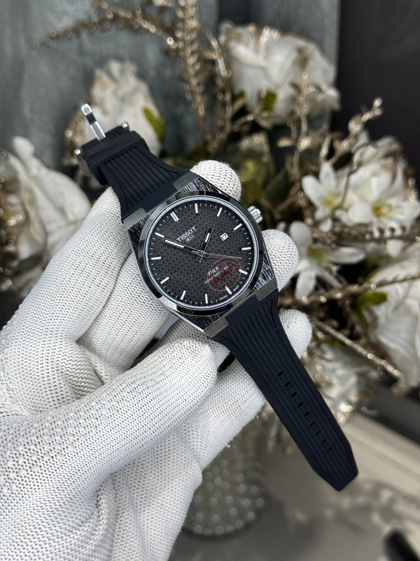 Tisso t PrX. Silver Black Premium Watch