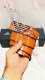 A_X ARm_ANI EXCHNAGE PREMIUM QUALITY IMPORTED EMBOSSED LEATHER BELT WITH OG BOX AX-511