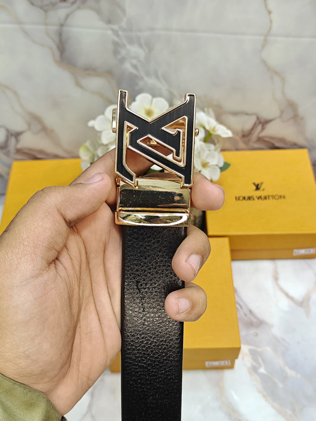 LV LOUIS VUITTON PREMIUM QUALITY AUTOLOCK BELT WITH OG BOX LV-323