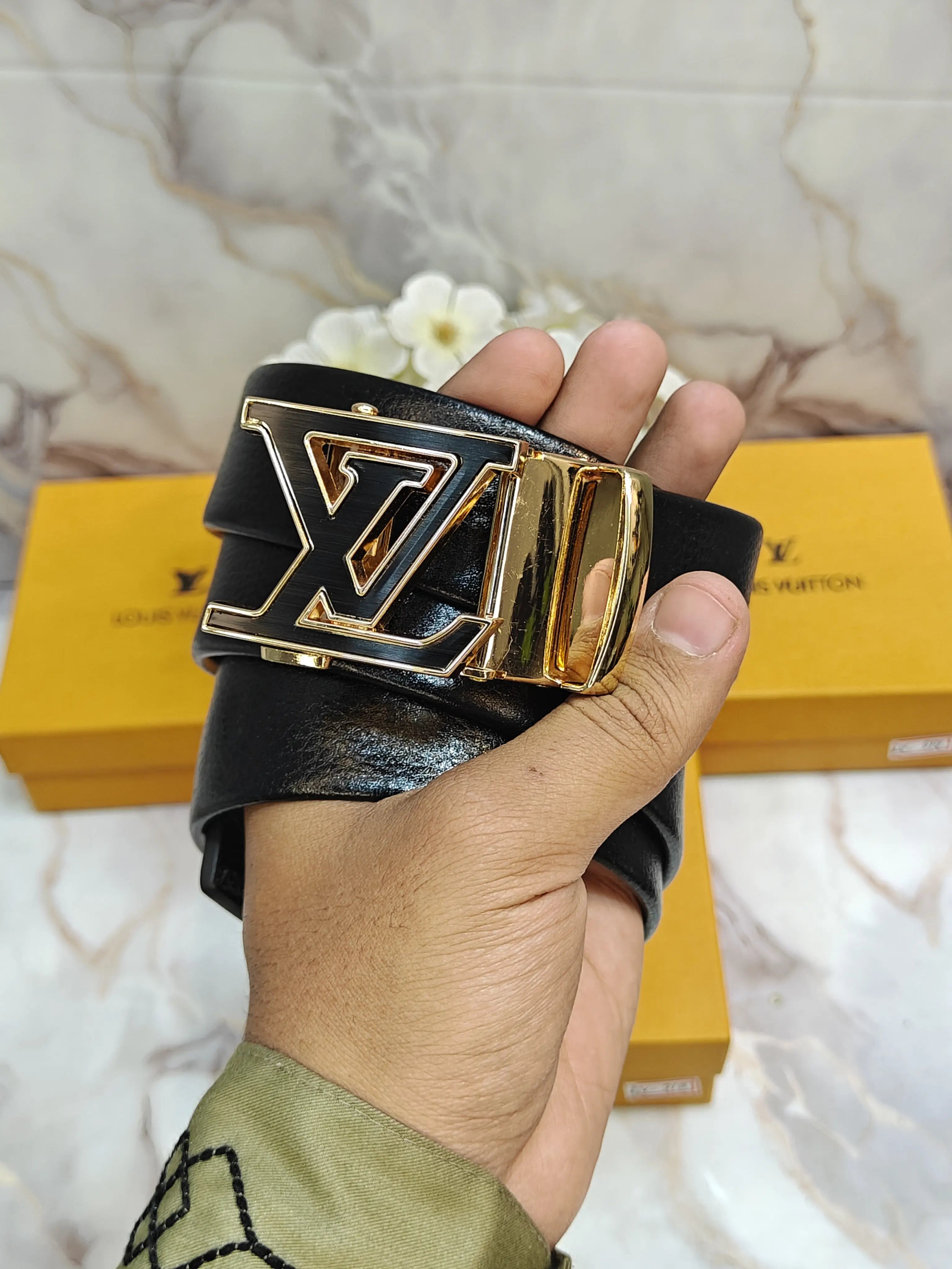 LV LOUIS VUITTON PREMIUM QUALITY AUTOLOCK BELT WITH OG BOX LV-323