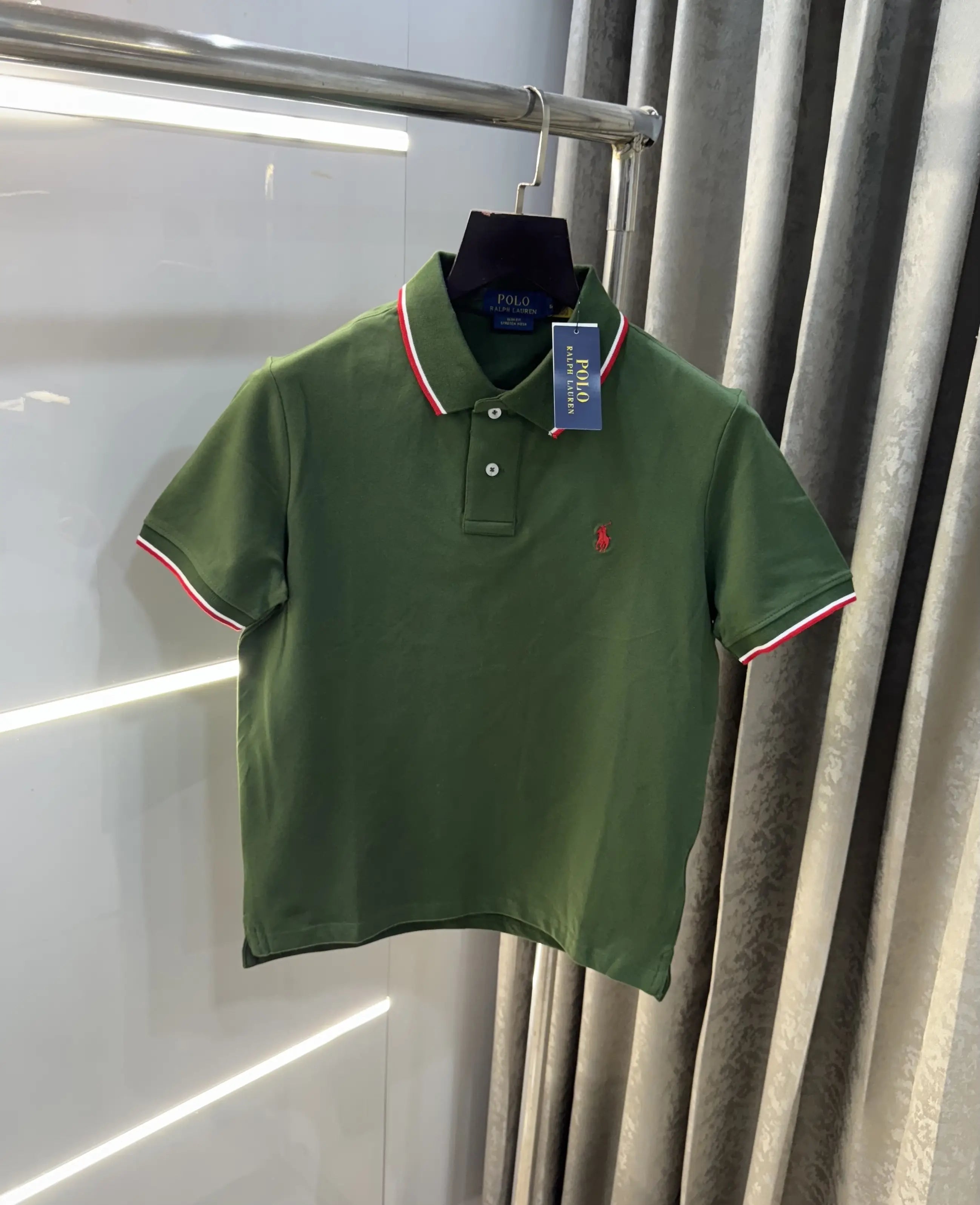 Ralph  Lauren Green Embroidery Logo Premium Polo T-Shirt Main image