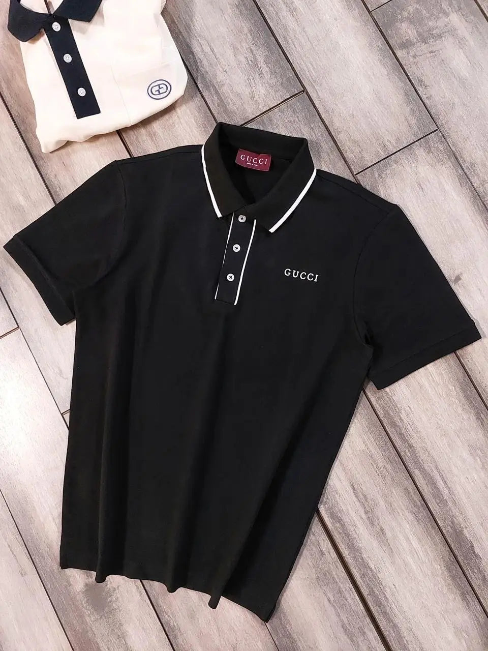 Gucc i Black Logo Work Imported Polo T-Shirt Main image