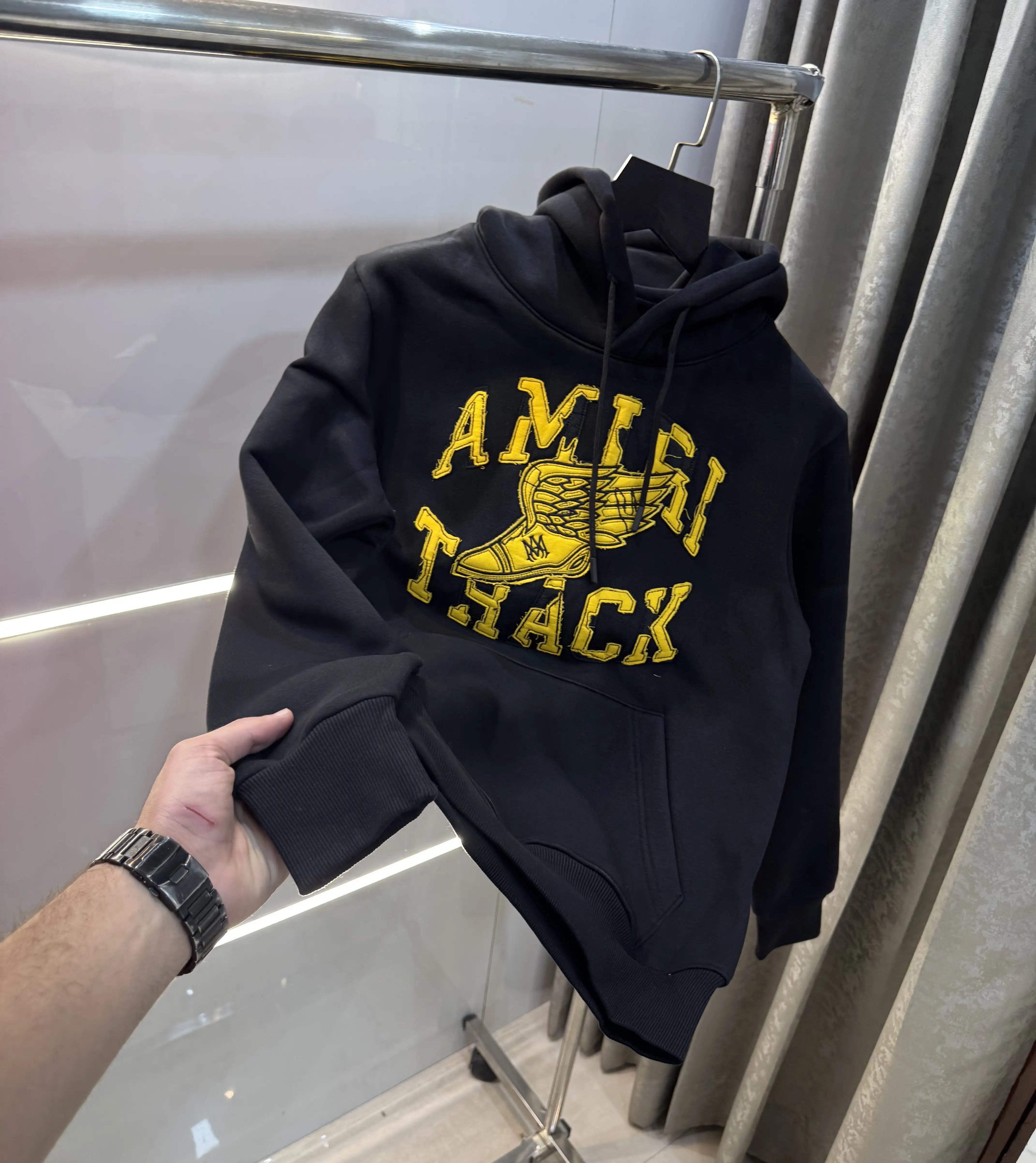 Amir i Black Logo Work Imported Hoodie Main image