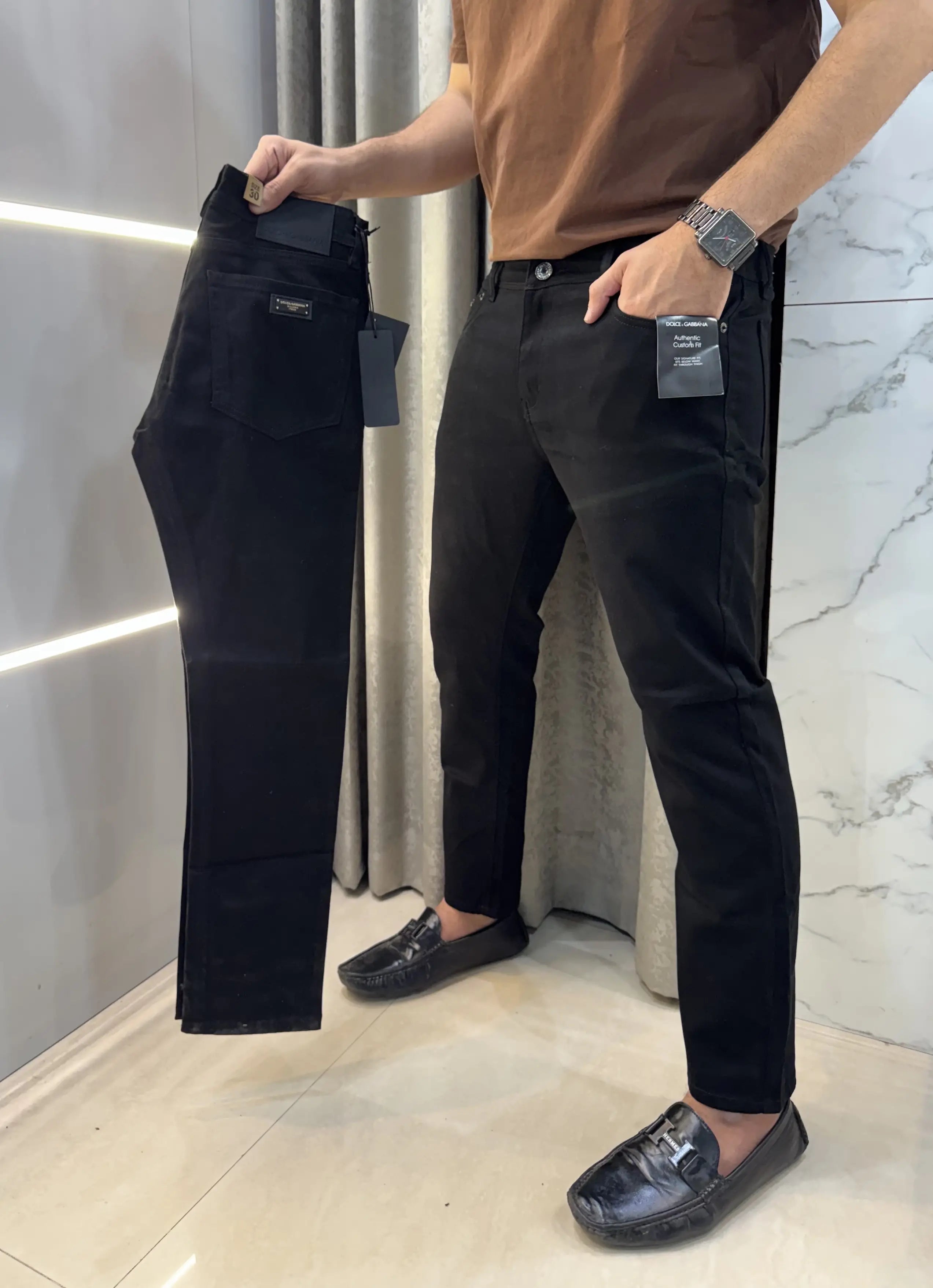 Dolce&Gabbana Jet Black Imported Classic Denim Secondary image