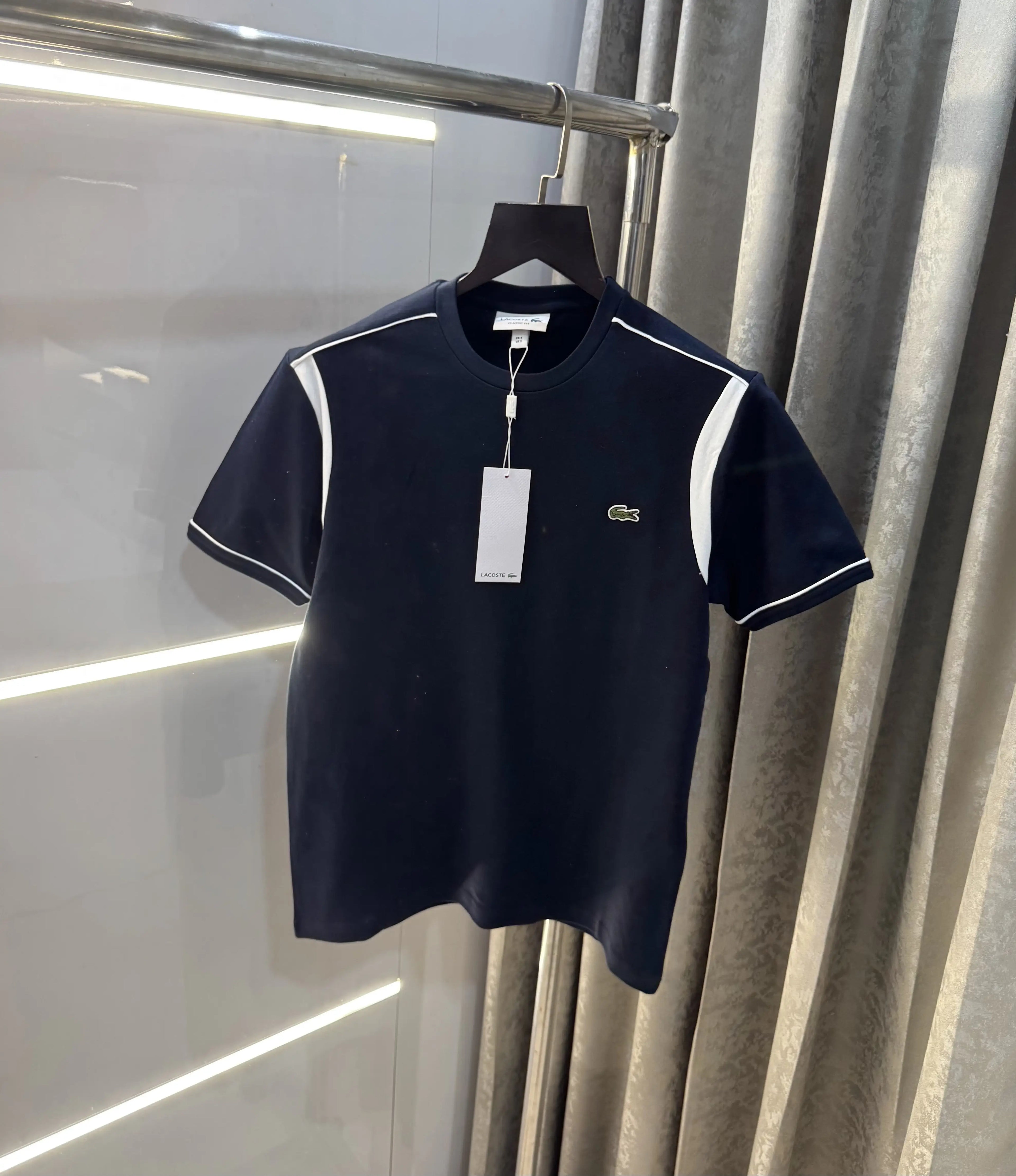 Lacost e Navy Blue Logo Work Premium Classic T-Shirt