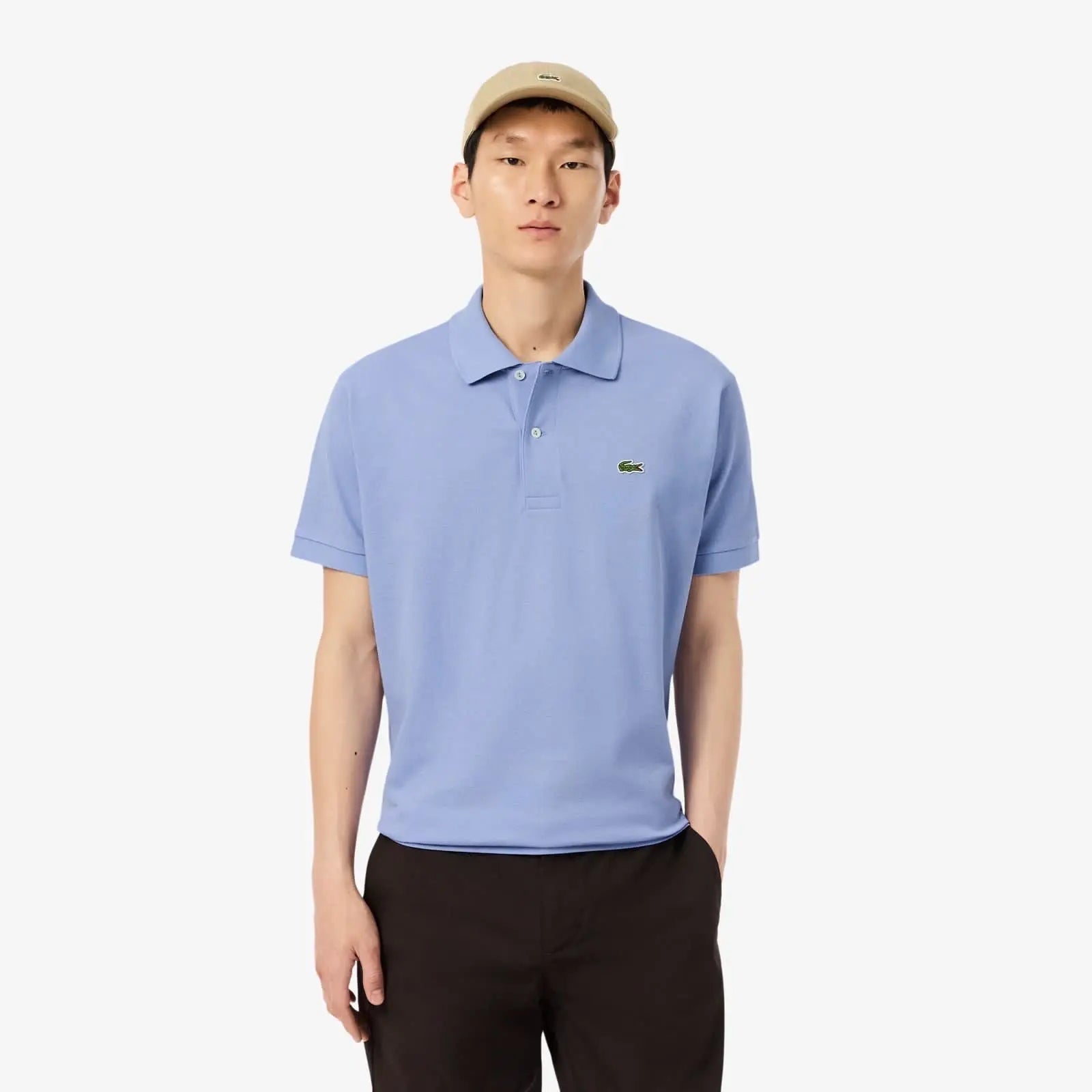 Lacost e Sky Blue Embroidery Logo Premium Polo T-Shirt