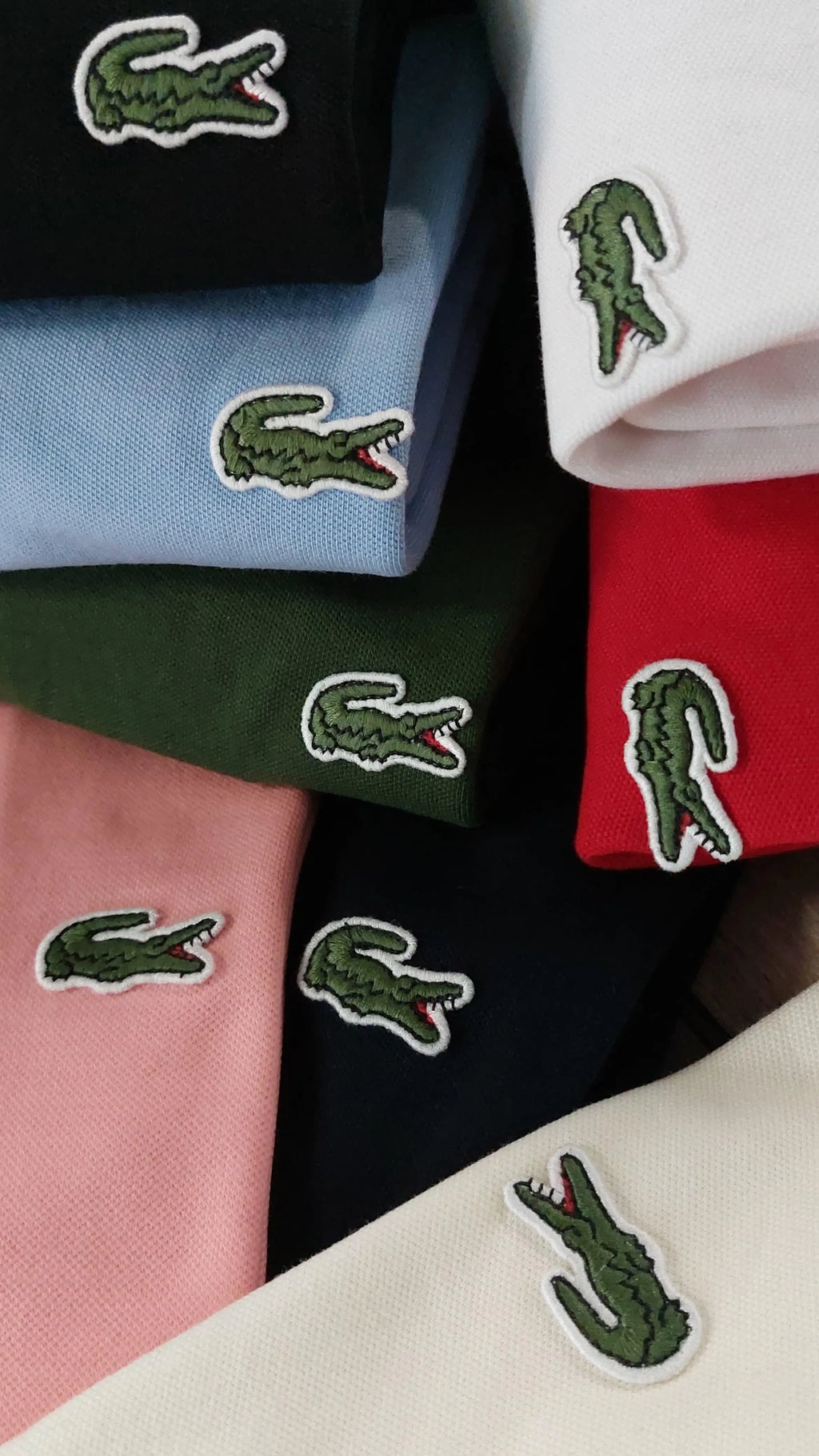 Lacost e Red Embroidery Logo Premium Polo T-Shirt