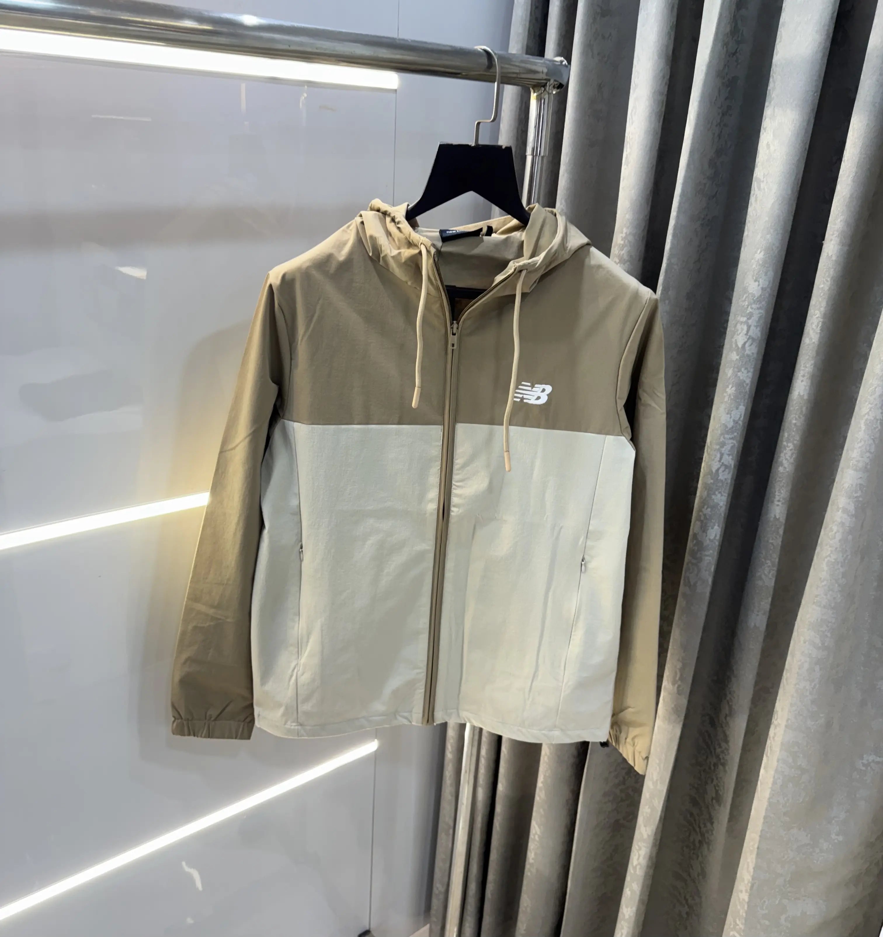 NeW balance Cream Imported Premium Windbreaker Jacket Secondary image