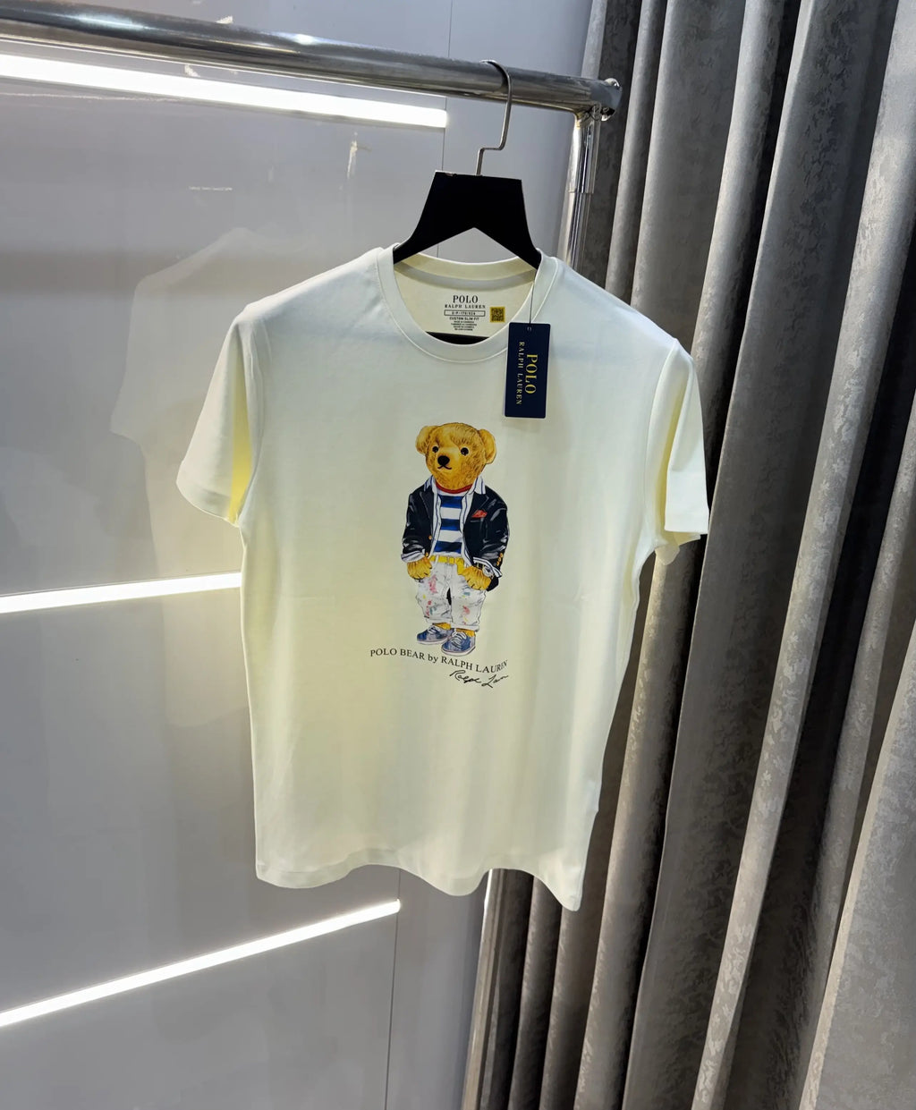 Ralp.h  Laure n cream Teddy Logo Premium T-Shirt