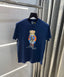 Ralp.h  Laure n Navy Blue Teddy Logo Premium T-Shirt